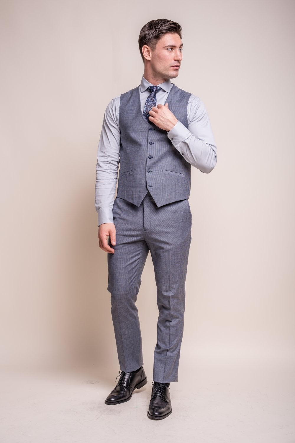 Men's Wool Blend Slim Fit Waistcoat- BOND