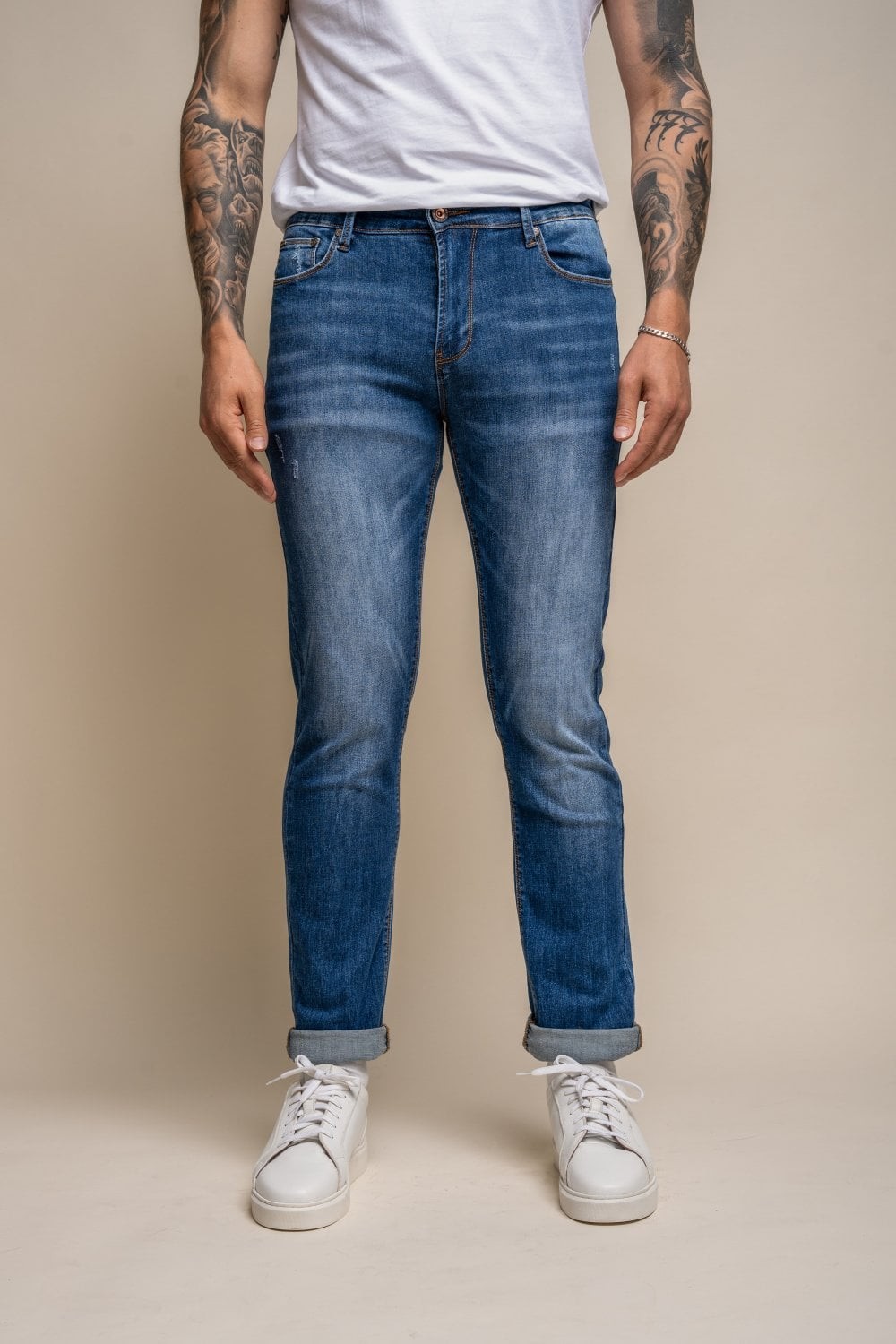 Men's Slim Fit Denim Stretch Jeans - BLAZE