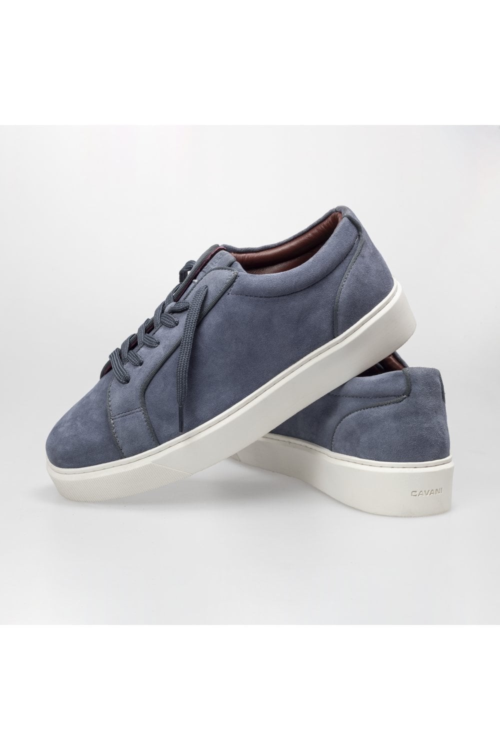 Men's Thick Rubber Sole Lace Up Sneakers - Steel Blue
