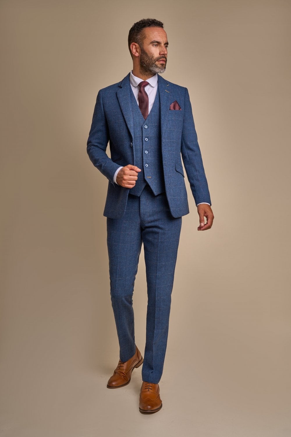 Tweed blazer mens sales slim fit