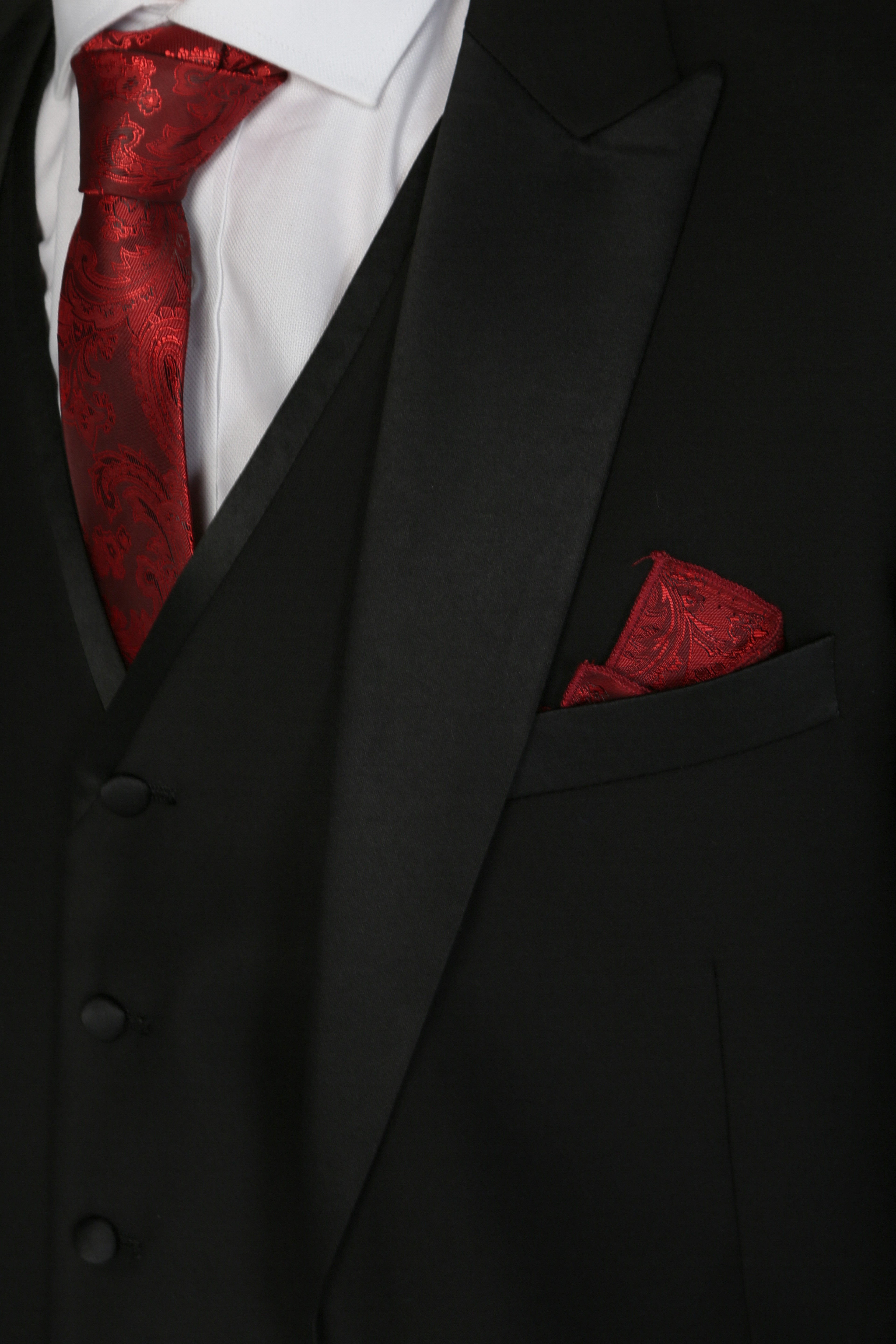 Men's Peak Lapel Tuxedo Dinner Suit - HARRY Black - Black