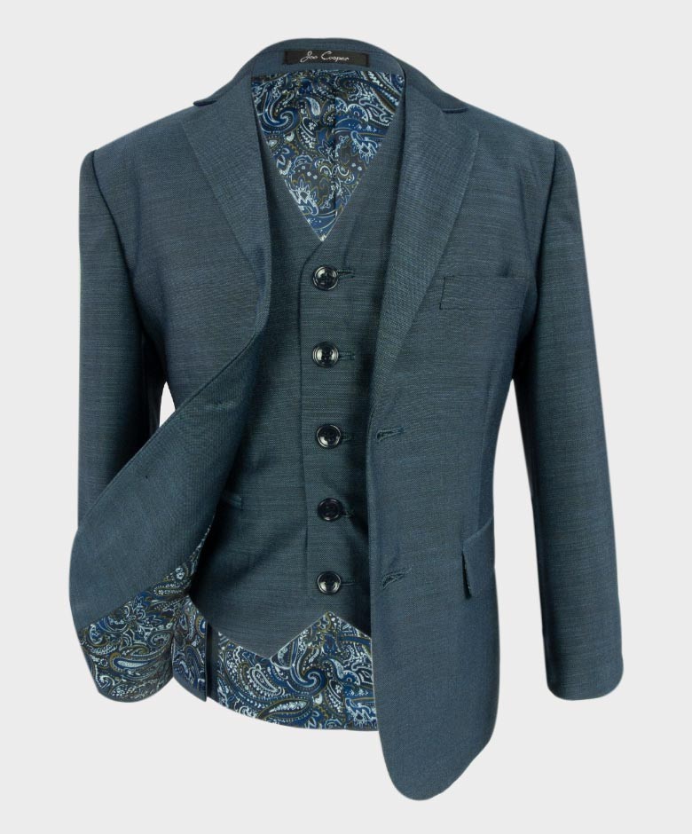 Boys All in One Tailored Fit Suit  - HENRY Blue