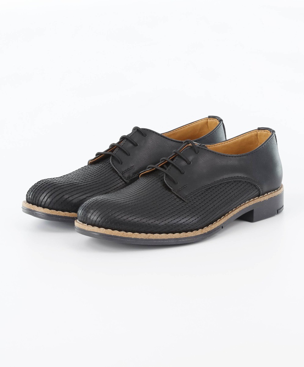 Boys Leather Lace Up Formal Shoes - Black