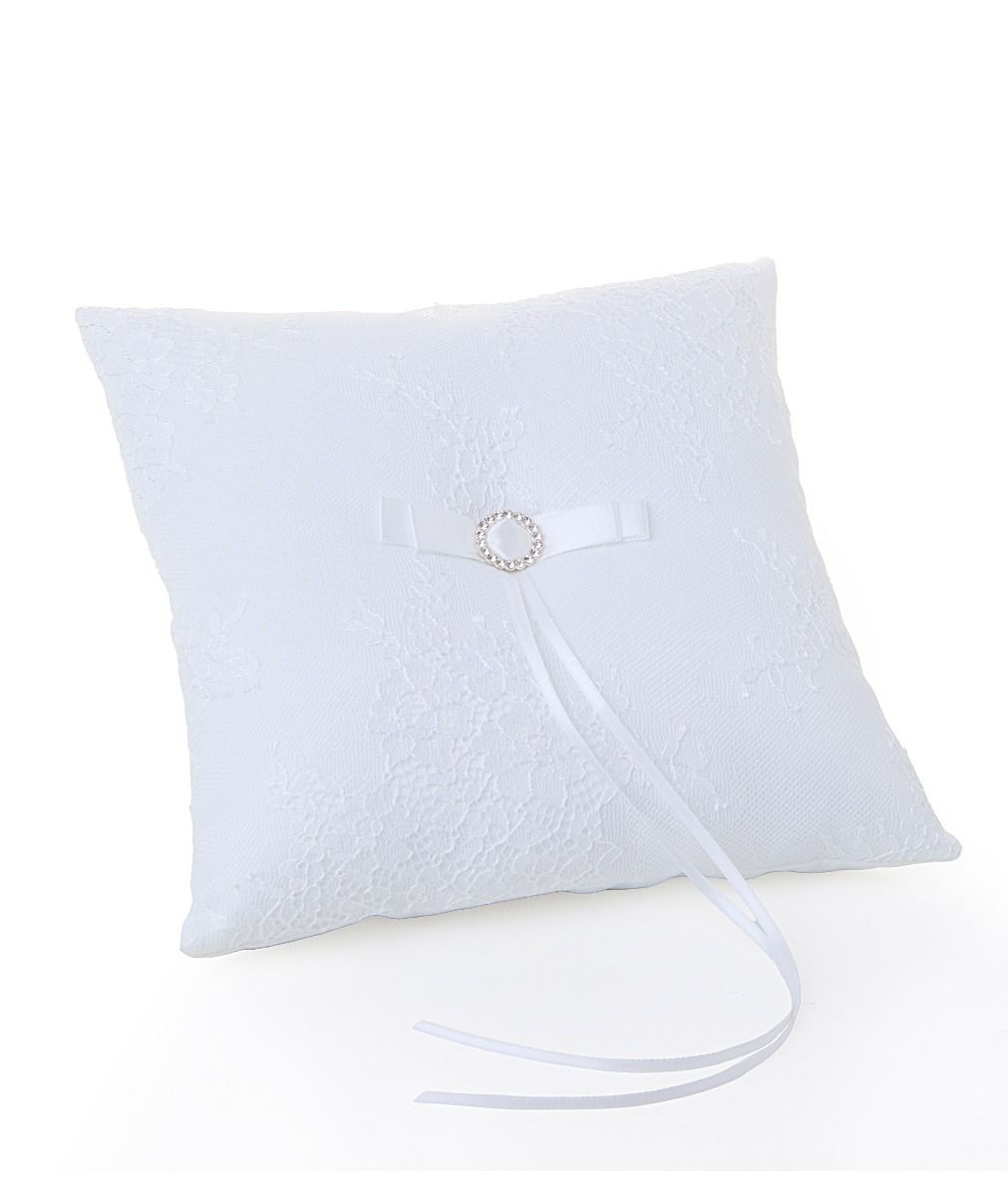 Lace Ring Pillow with Rhinestone & Bow - TOKYO