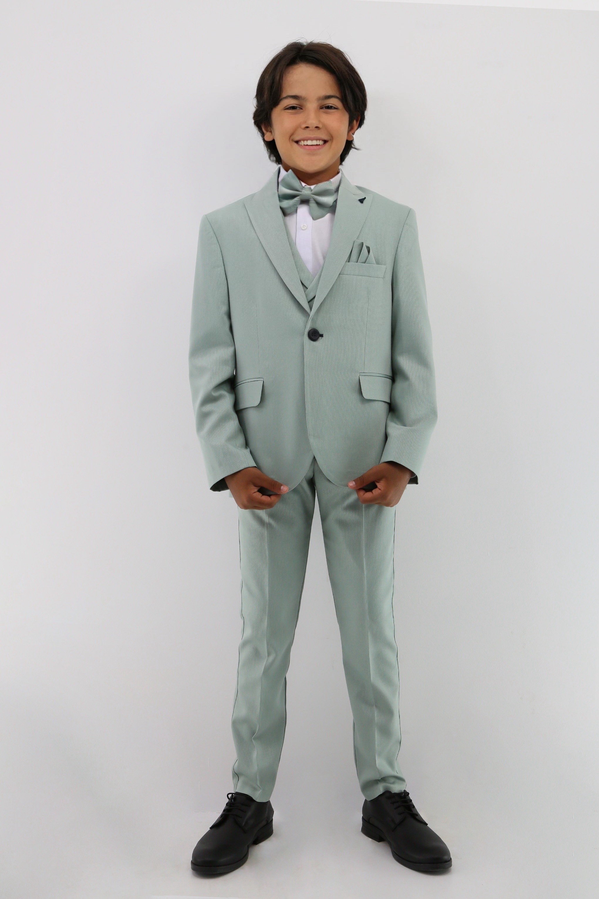 Boys Suit with Double Breasted Waistcoat 6 PC Set