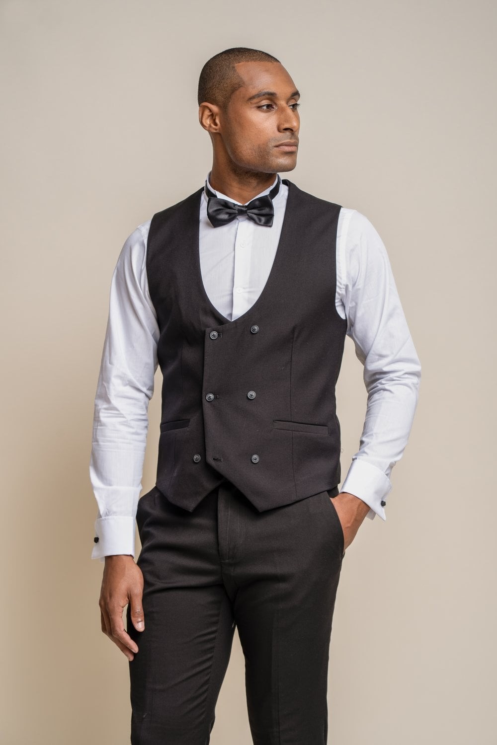 Men's Slim Fit Double Breasted Waistcoat - MARCO