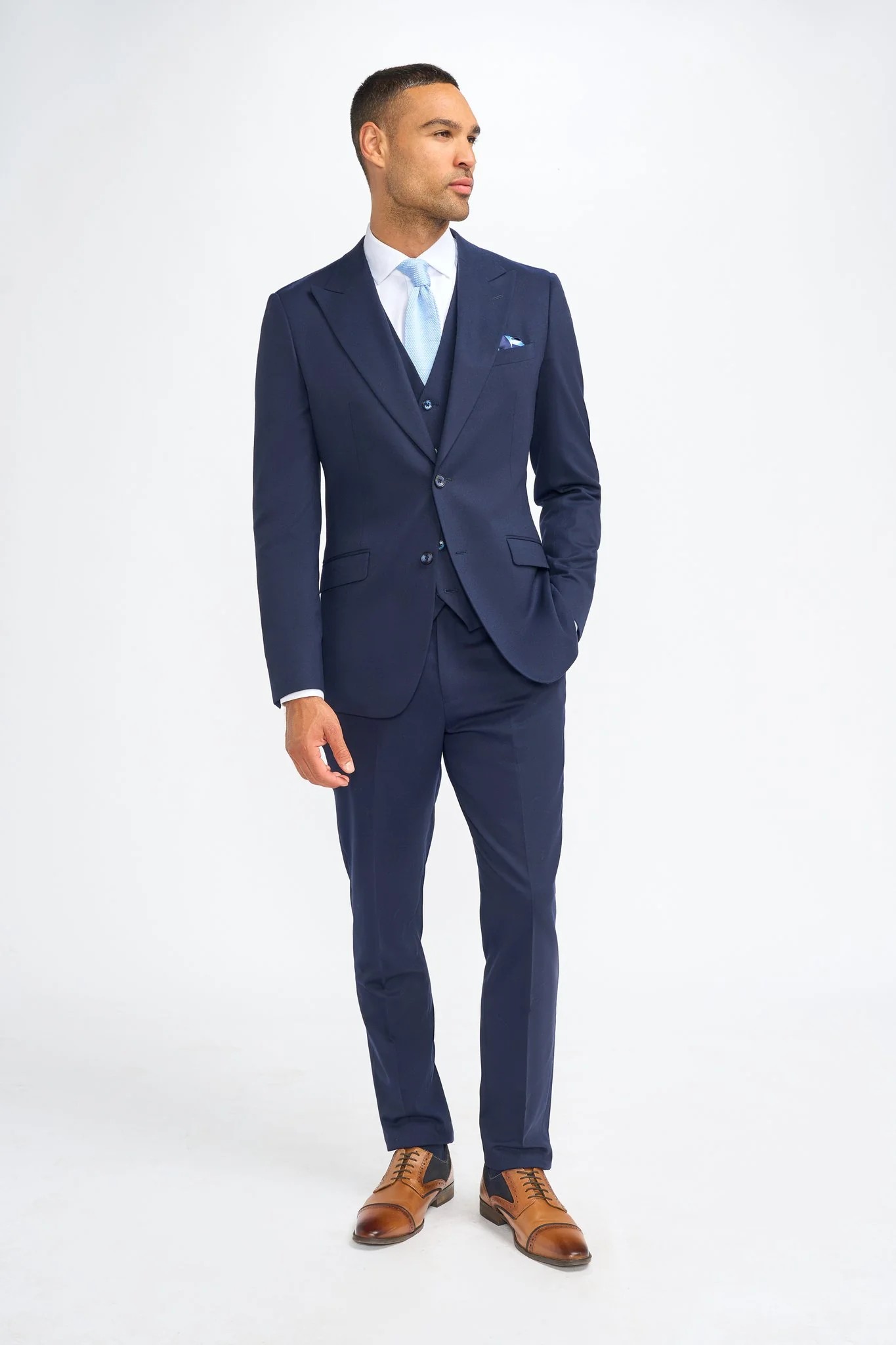 Men’s 3-Piece Wool Slim Fit Formal Suit - James