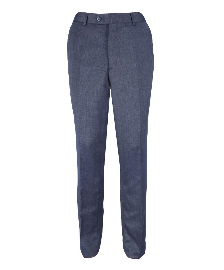 Men's Slim Fit Smart Trousers - STEELE Blue - Steel Blue