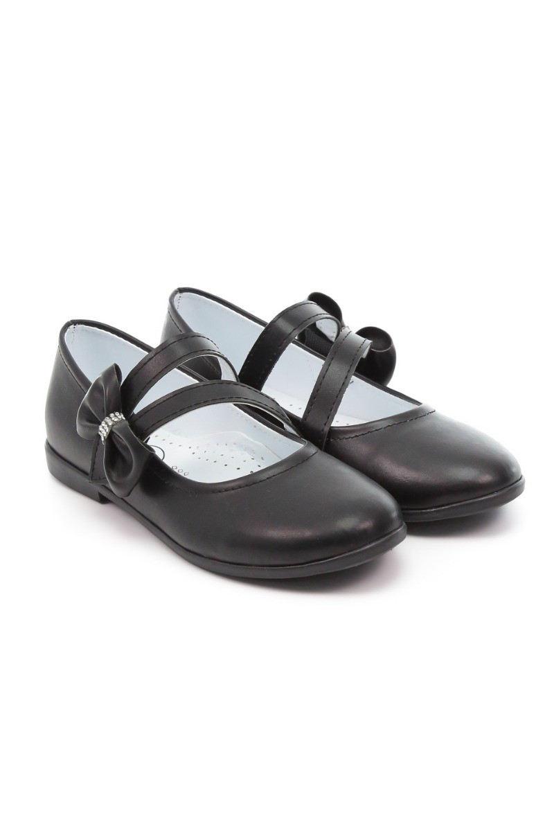 Girls Mary Jane Bow Flat Dress Shoes -MAYA