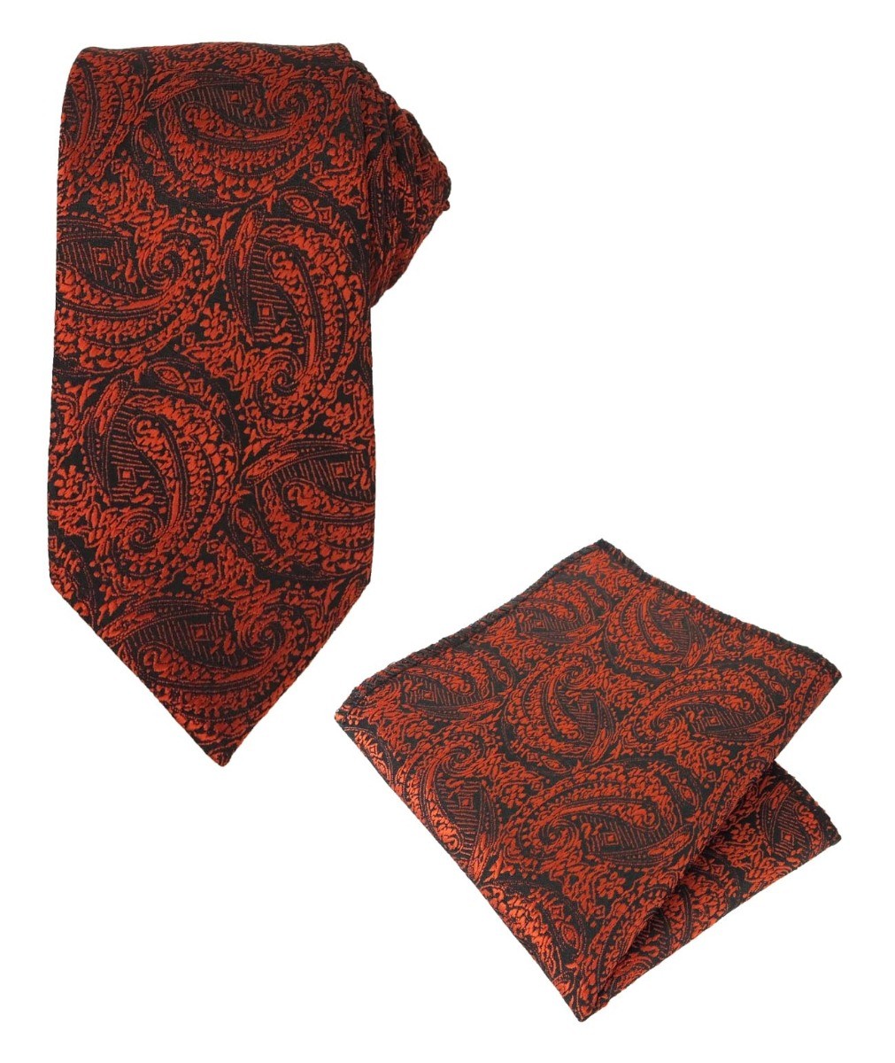 Boys & Men's Paisley Swirls Formal Tie & Hanky Set