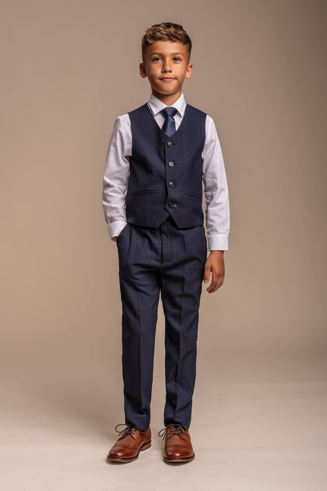 Baby boy fashion navy wedding outfit