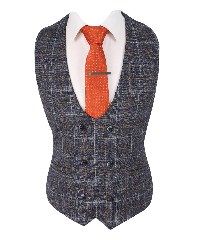 Orange tweed store waistcoat