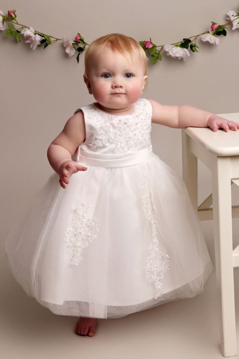 Baby Girls Christening Lace Dress – LAYLA