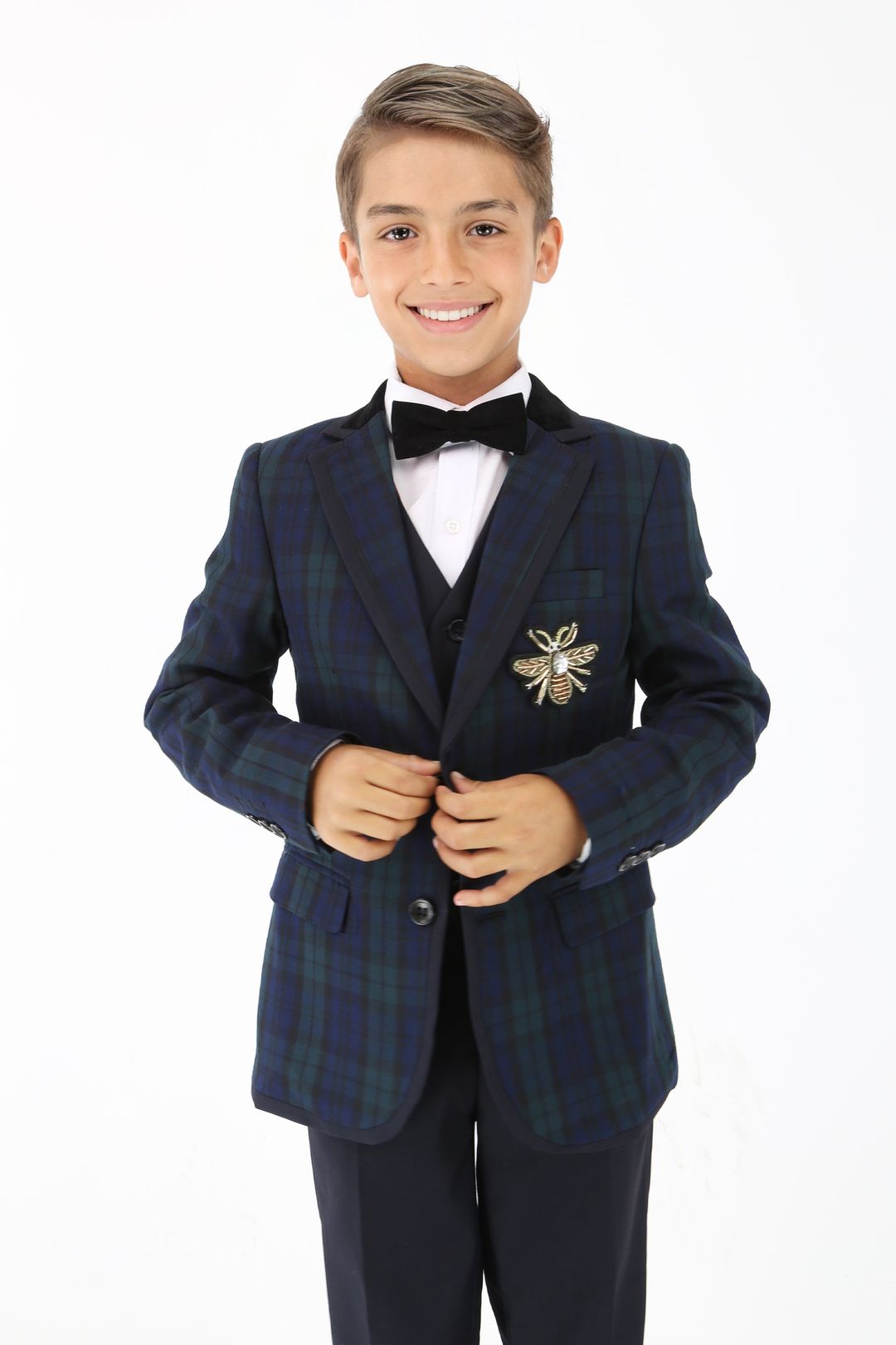 Boys tartan suit best sale