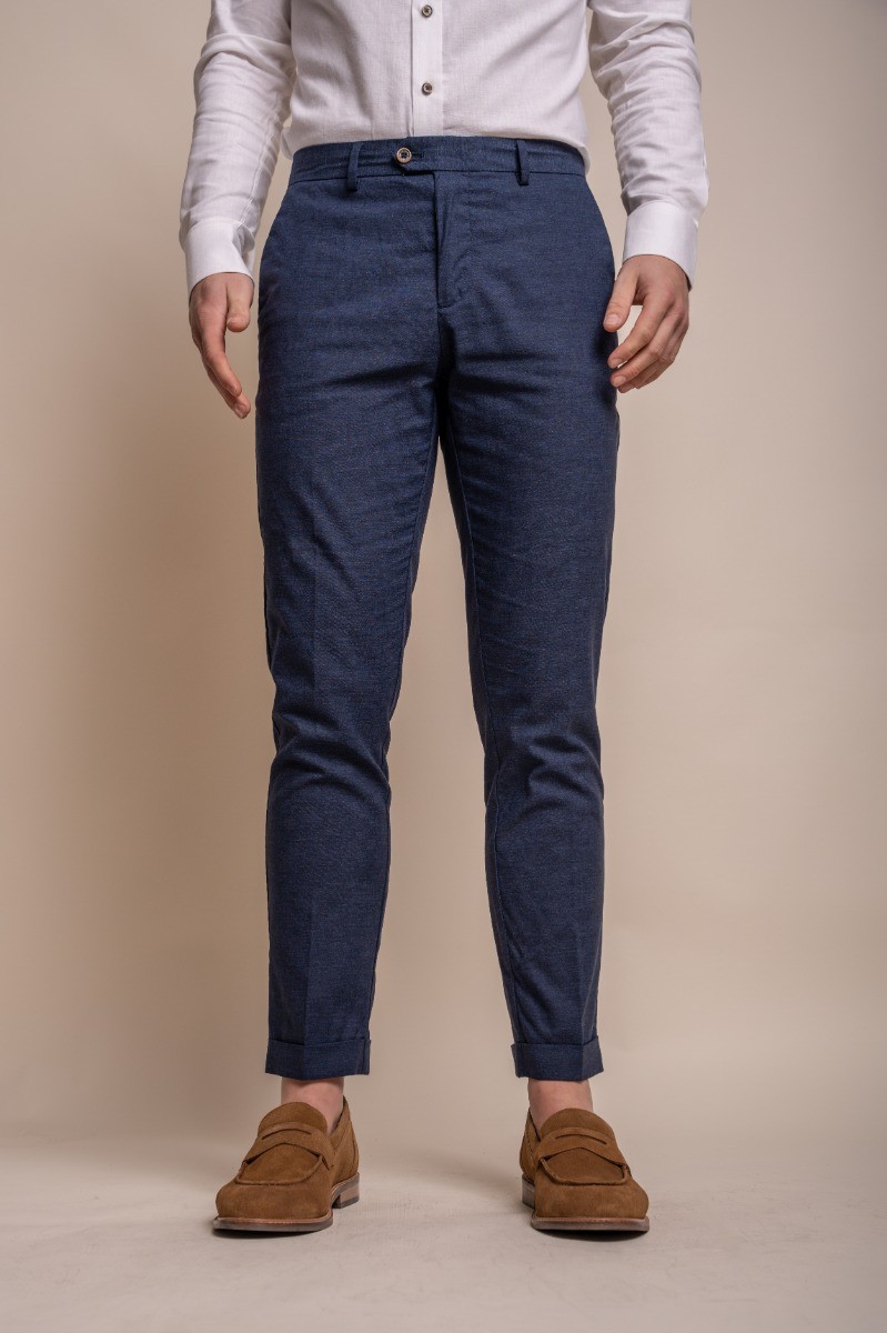 Men's Slim Fit  Linen Trousers  - ALVARI