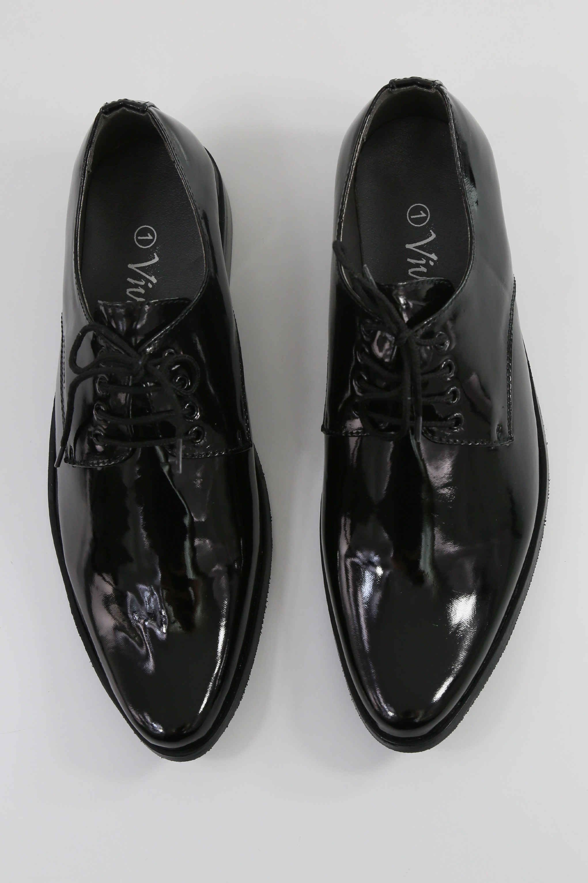 Boys Patent Leather Derby Shoes - GEORGE