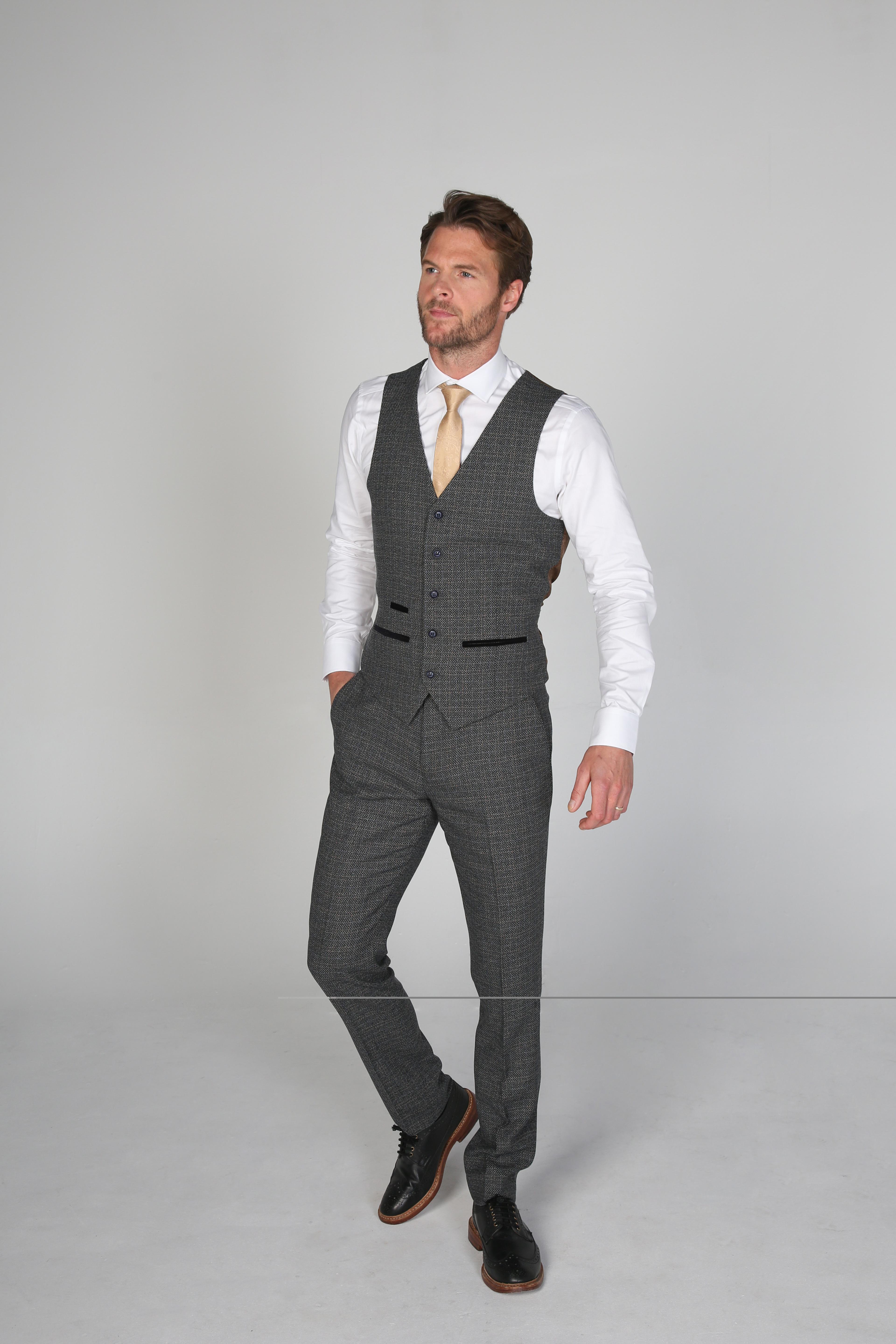 Men's Tweed-Like Tailored Fit  Formal Suit - RALPH