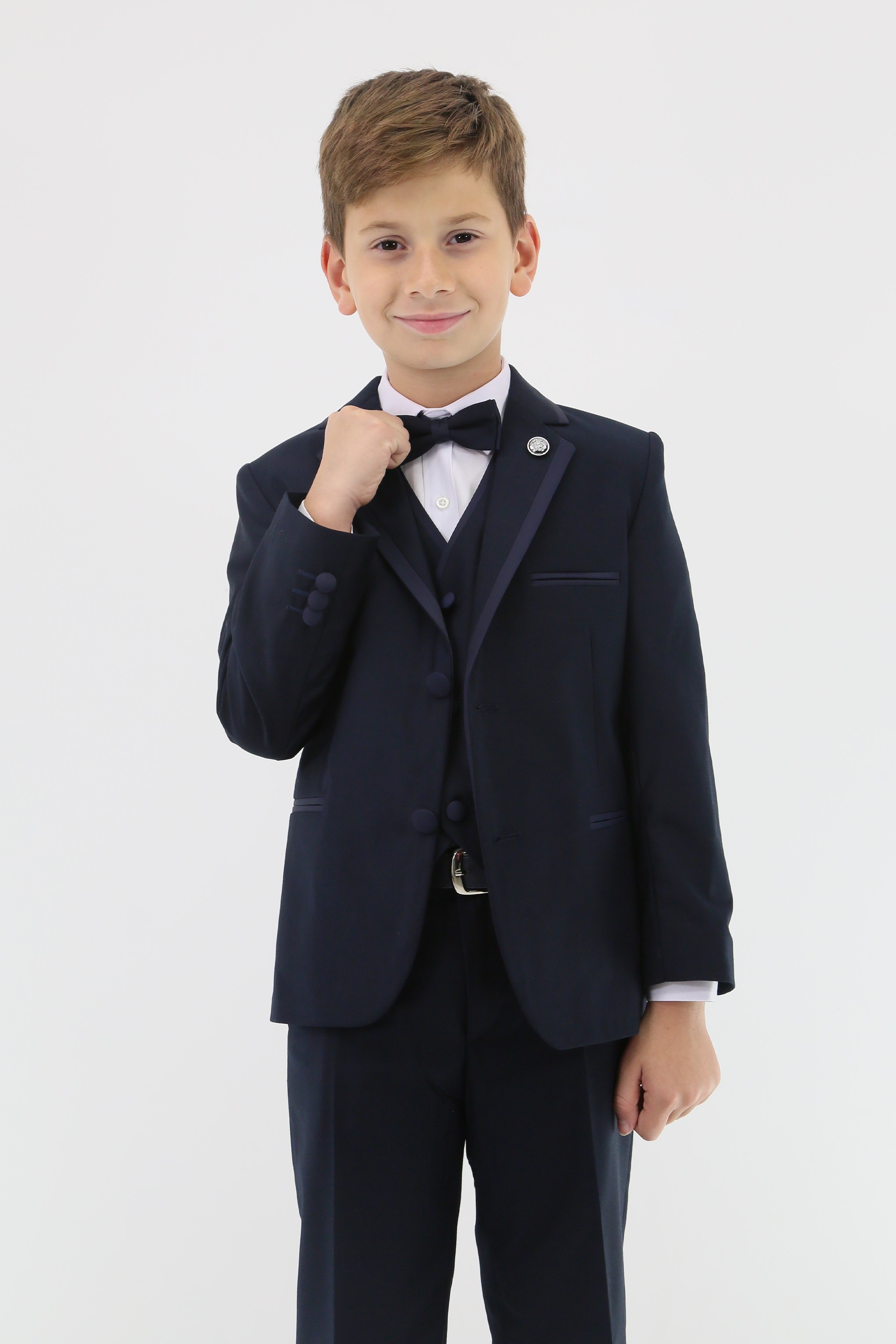 Boys Slim Fit  Piping Tuxedo Dinner Suit Set