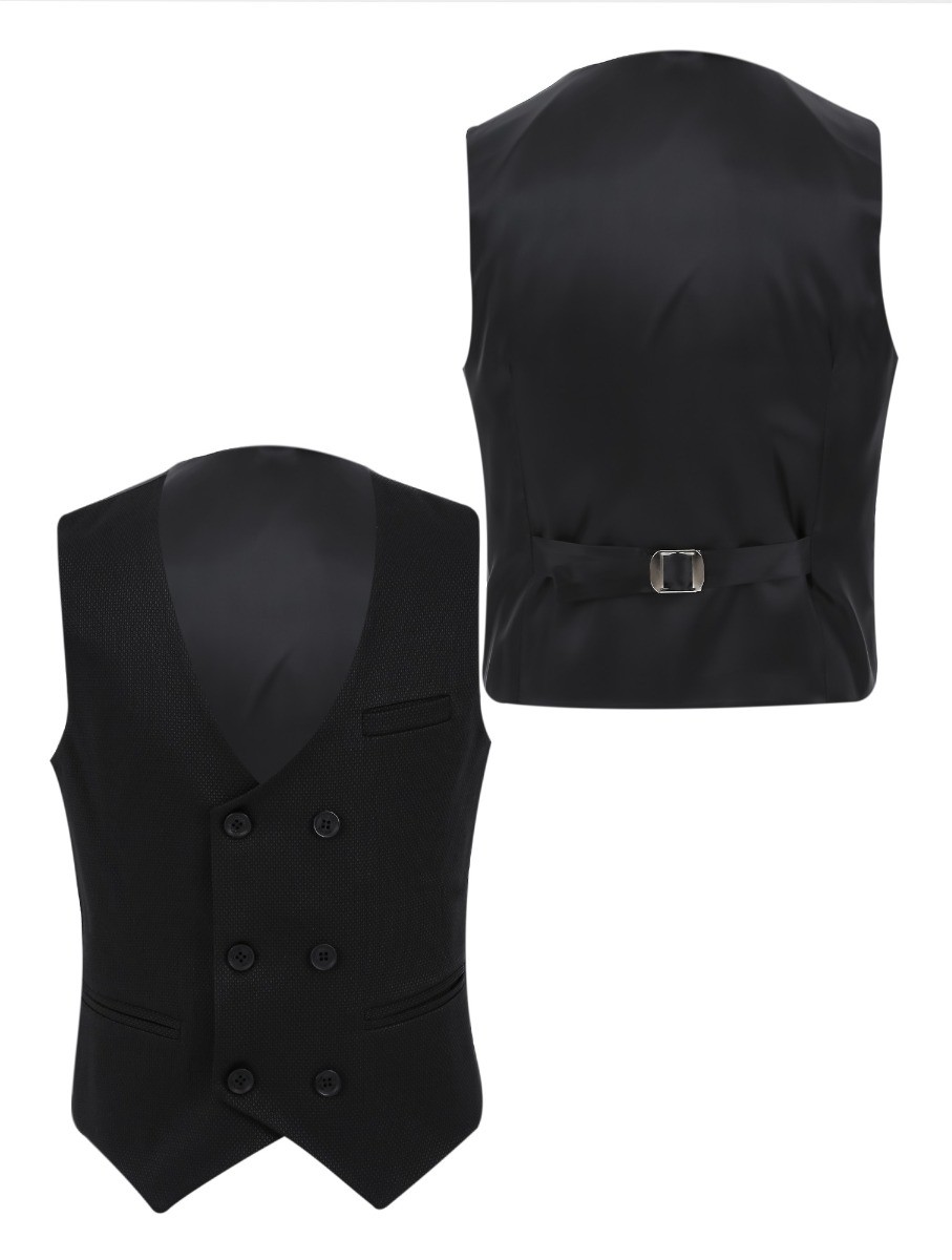 Boys Slim Fit Formal Suit - Black