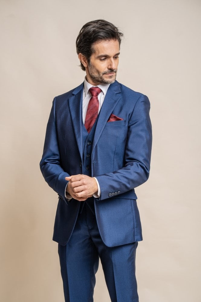 Men's Slim Fit Formal Royal Blue Suit - FORD