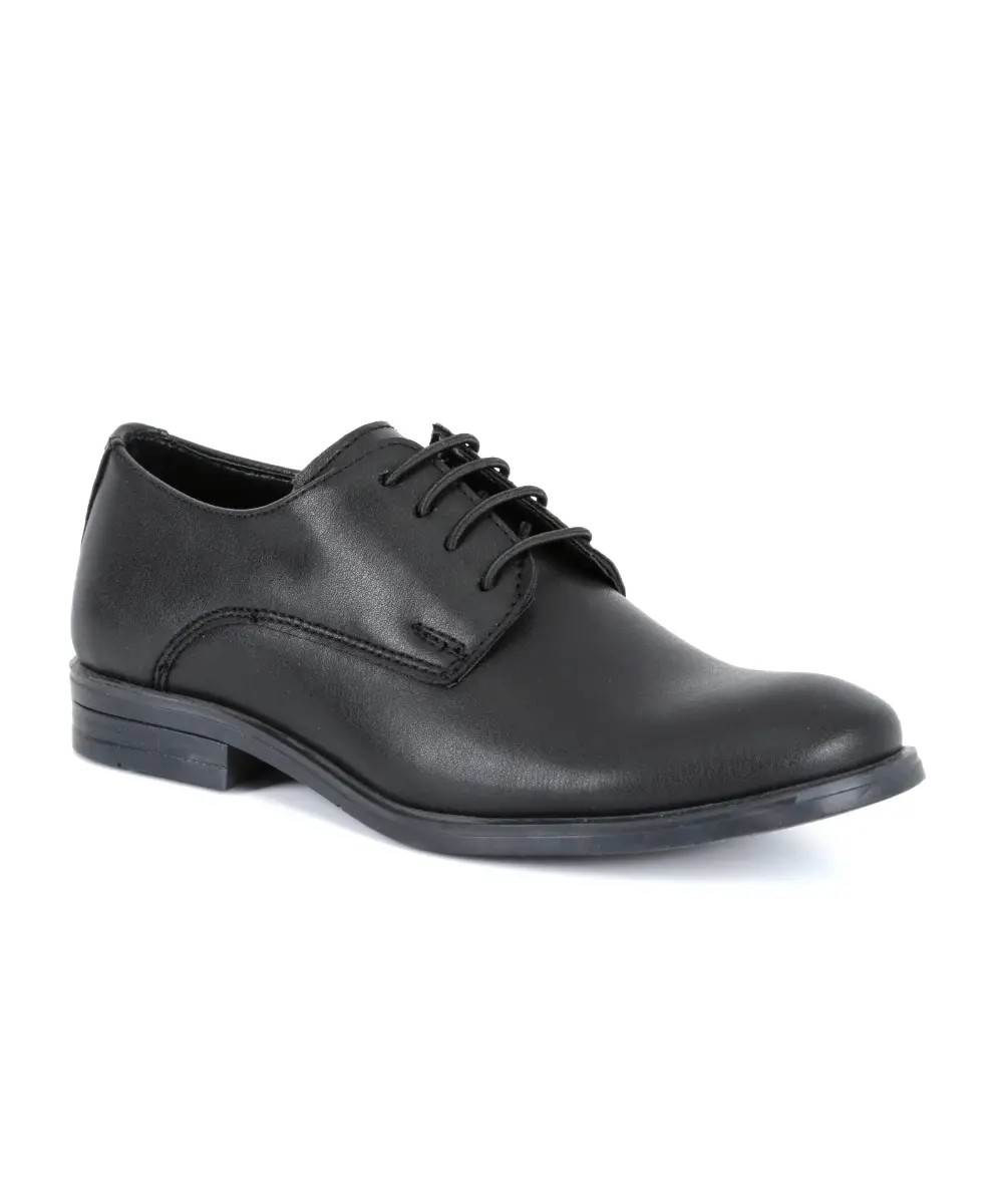 Boys Derby Mat Lace Up Dress Shoes - COLOMBIA