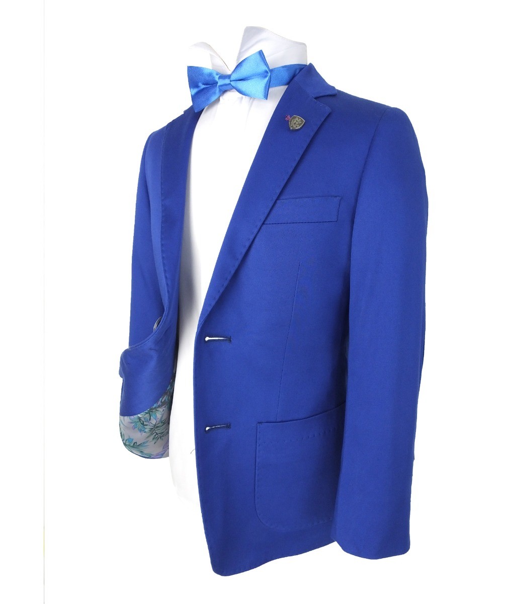 Boys Slim Fit Cotton Blazer