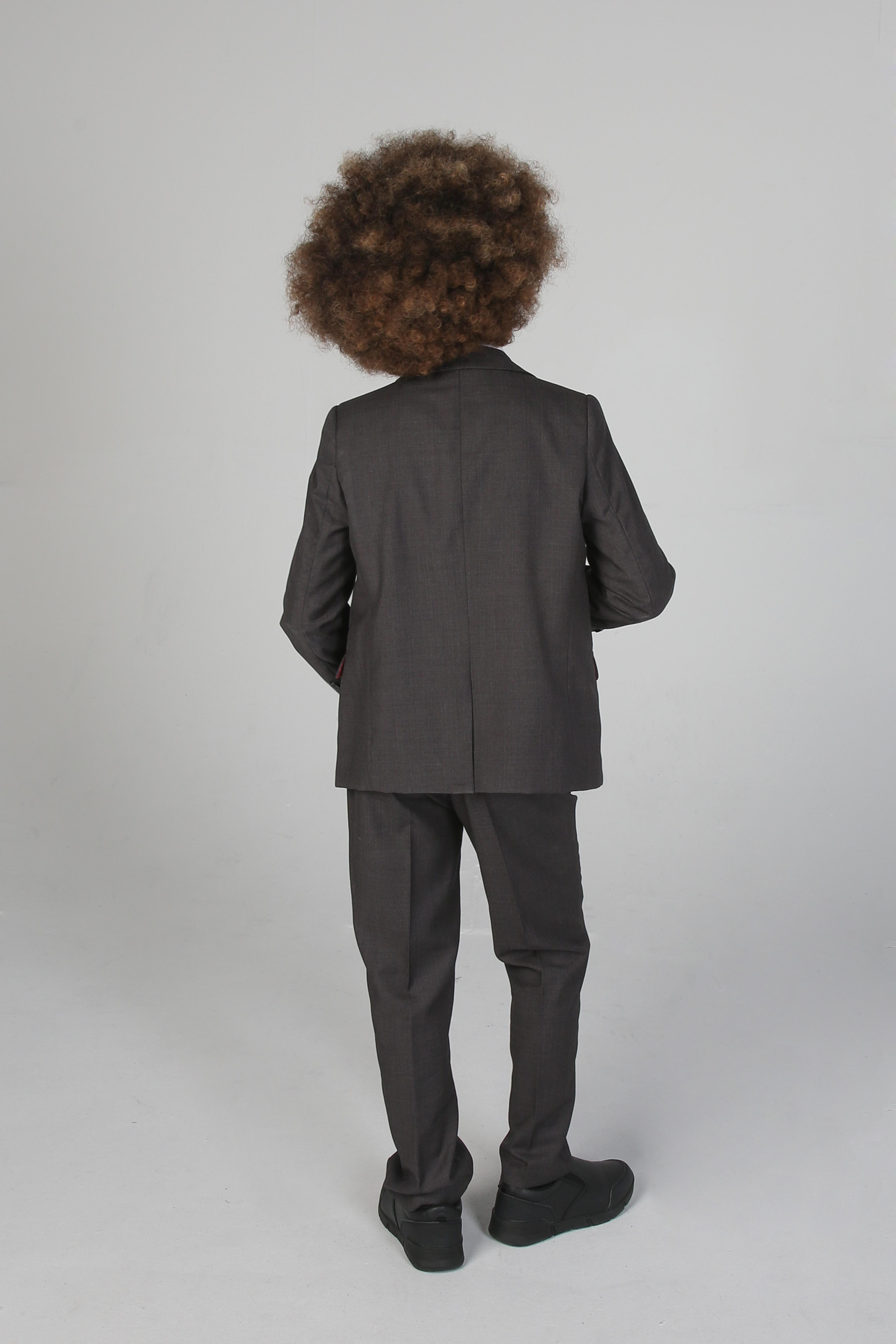 Boys Tailored Fit Formal Suit- CHARLES Charcoal