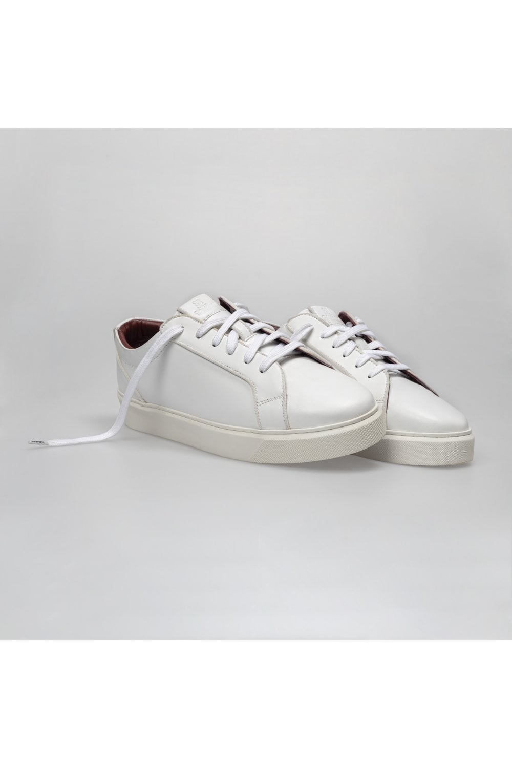 Men's Thick Rubber Sole Lace Up Sneakers - White