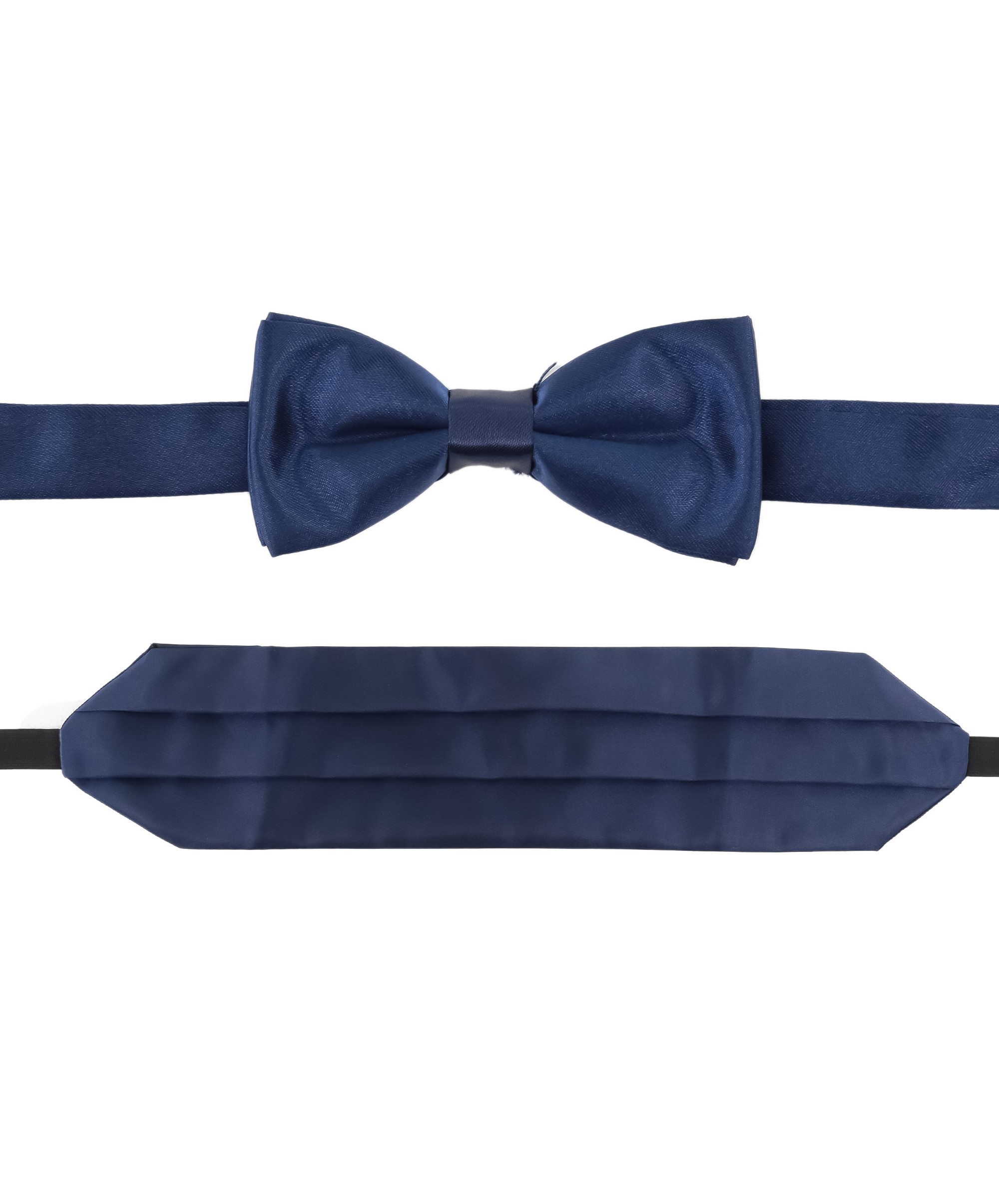 Boys Satin Cummerbund & Bow Tie set - Navy Blue
