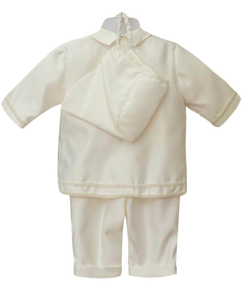 Baby Boys All In One Christening Suit - Ivory