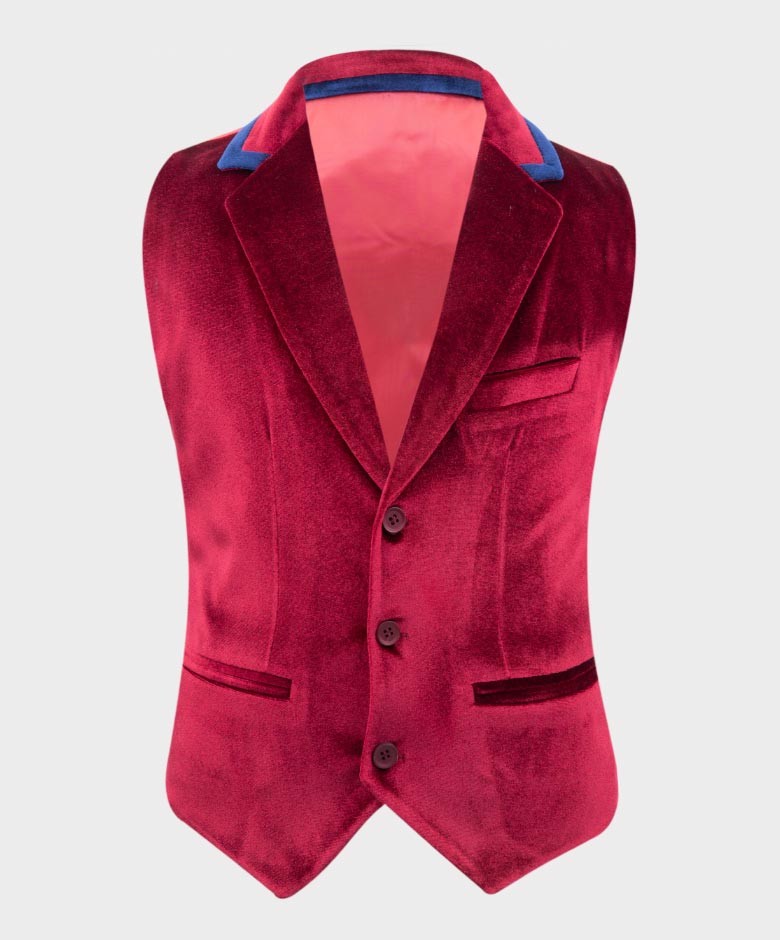 Boys Velvet Waistcoat Set