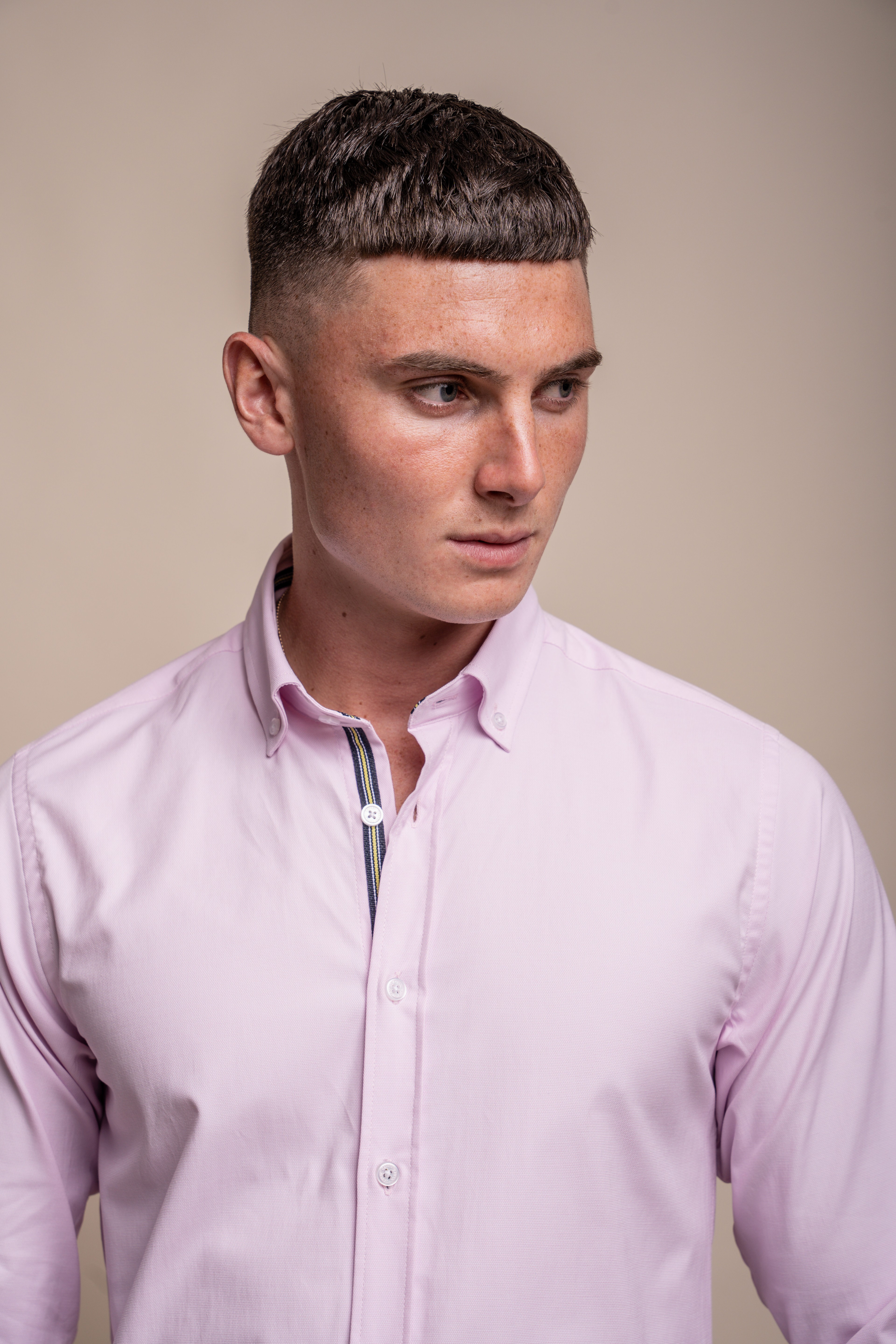 Men's Cotton Casual Shirt - Tessa - Pink