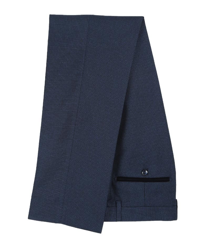 Paul Andrew Men's Arthur Textuformal Trousers - Navy Blue