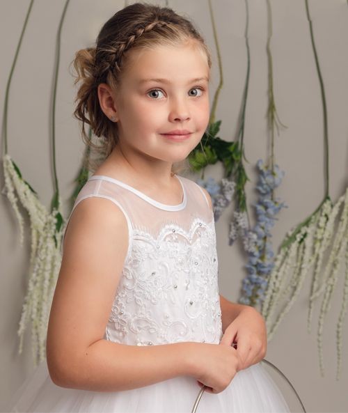 Floral Lace Embroidered Dress for Girls – MEGAN