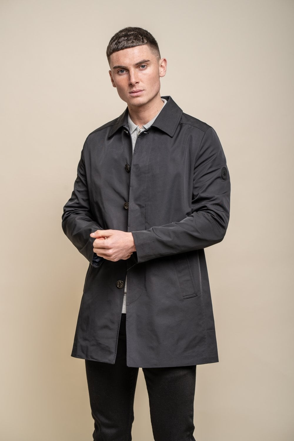 Men's Mi-Length Lightweight Casual Coat - BARRACUDA