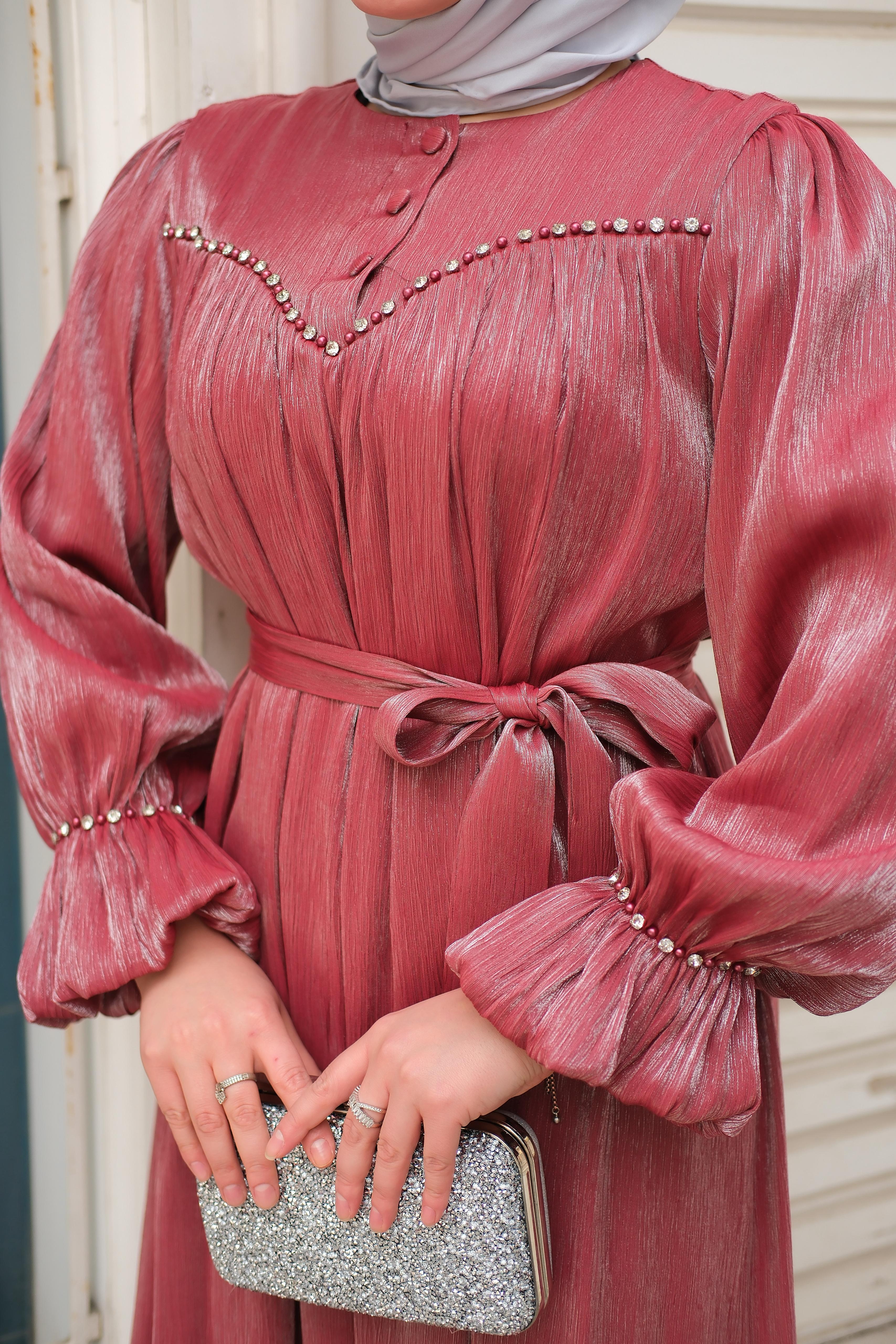 Lasy Siina Elbise Bordo ELB42