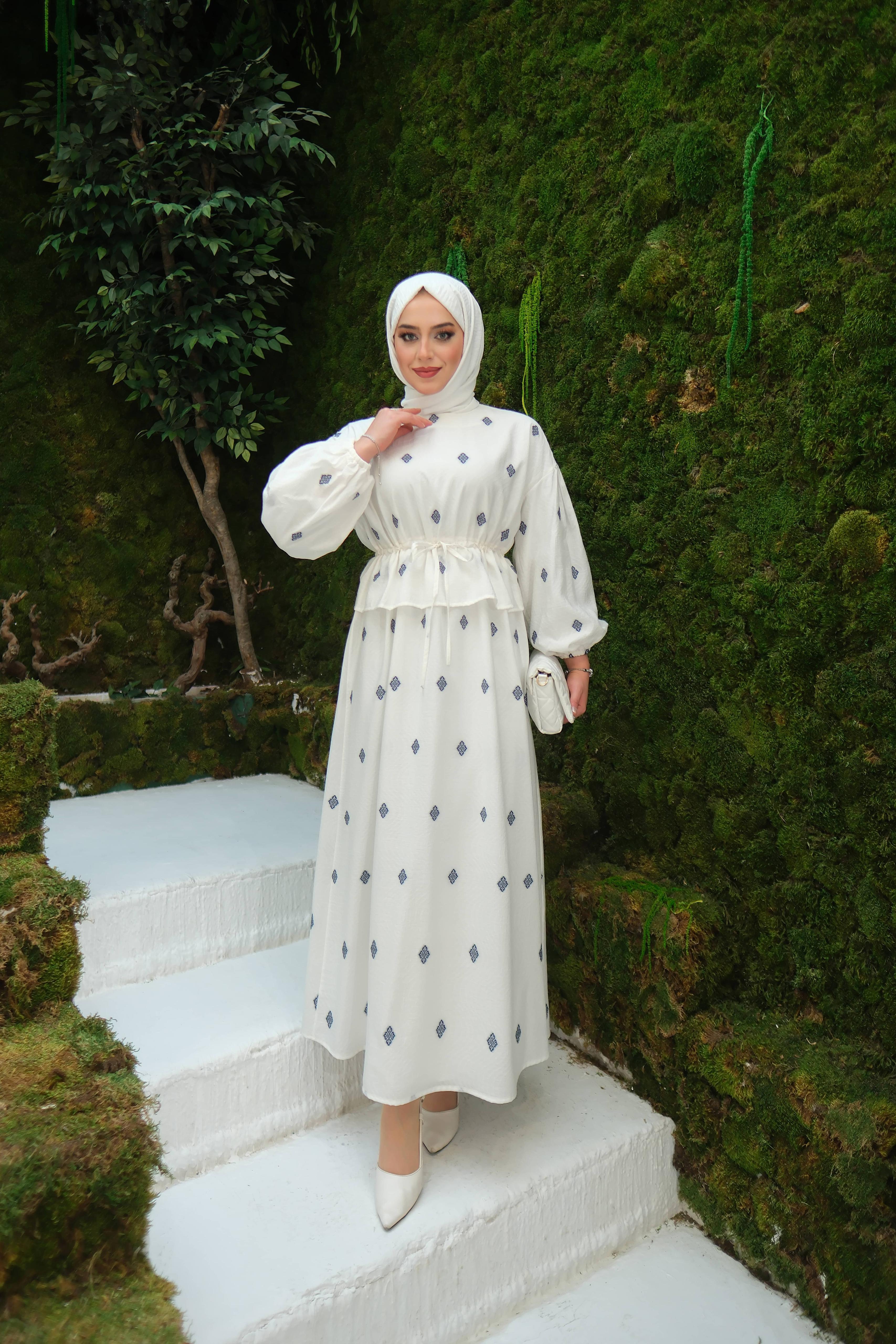 Sanys Elbise Lacivert Detay ELB40