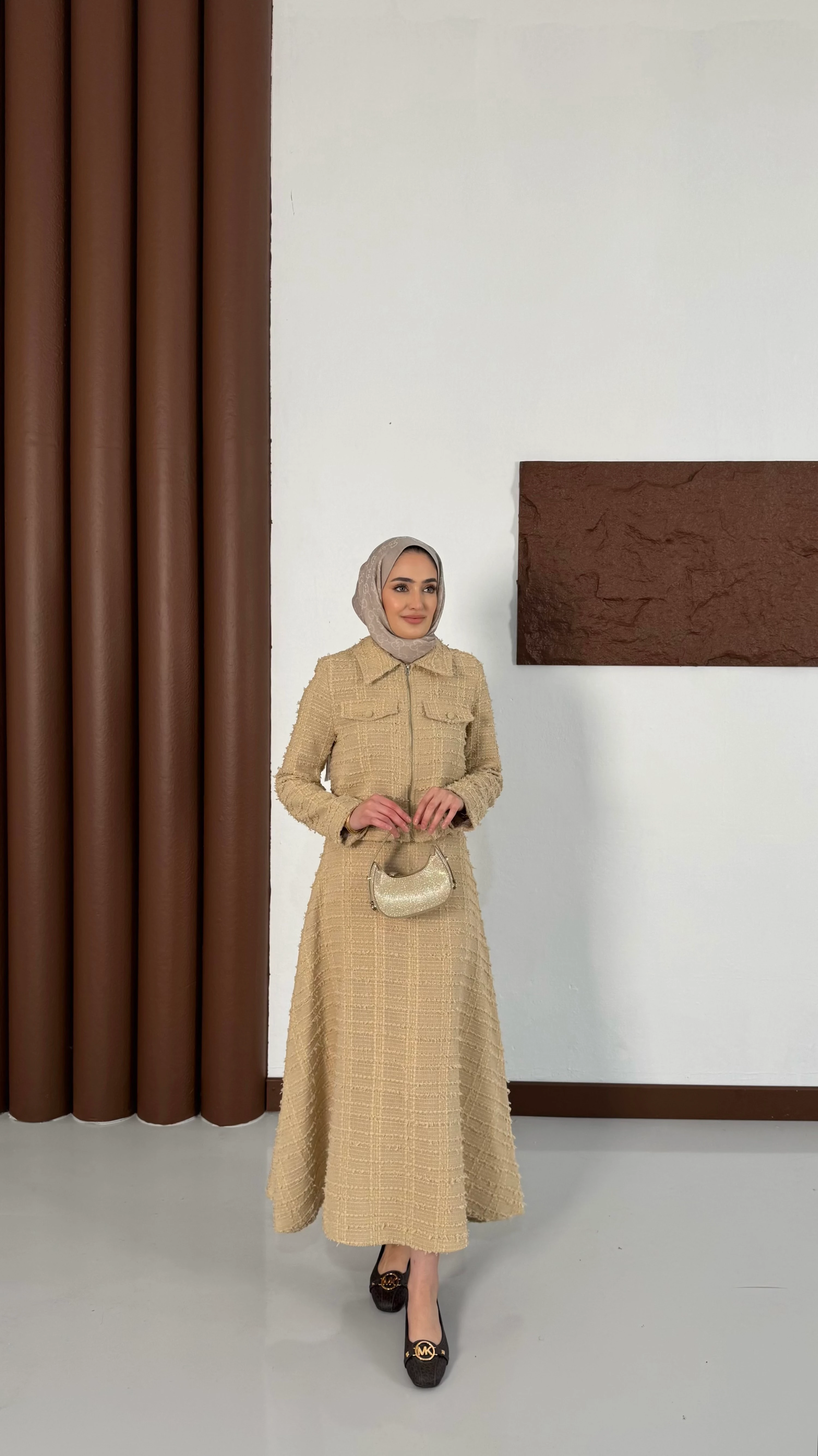 Fermuar Detaylı Chanel Takım - Taş