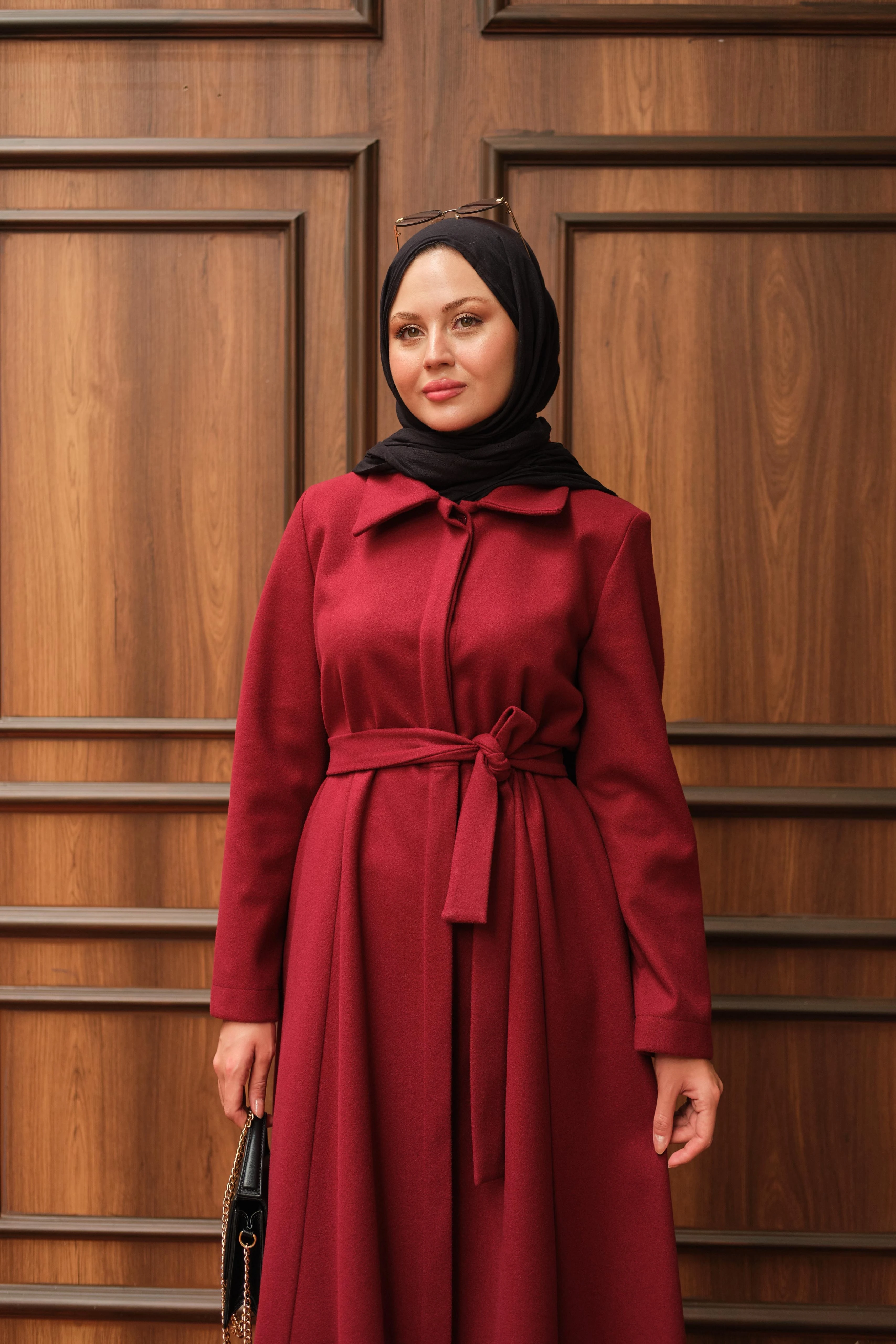 Elora Kaşe Kaban - Bordo