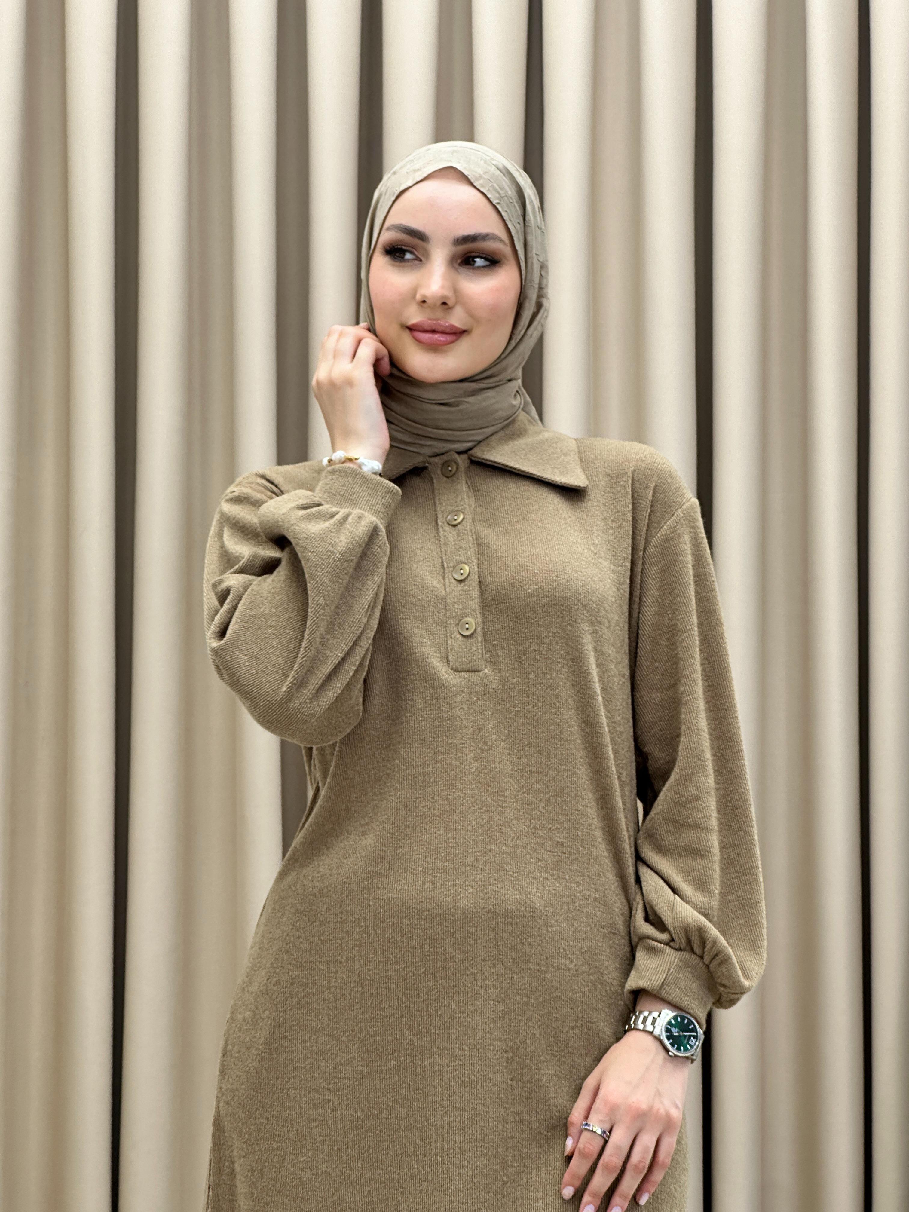 Örme Kumaş Lara Takım Kahverengi T6