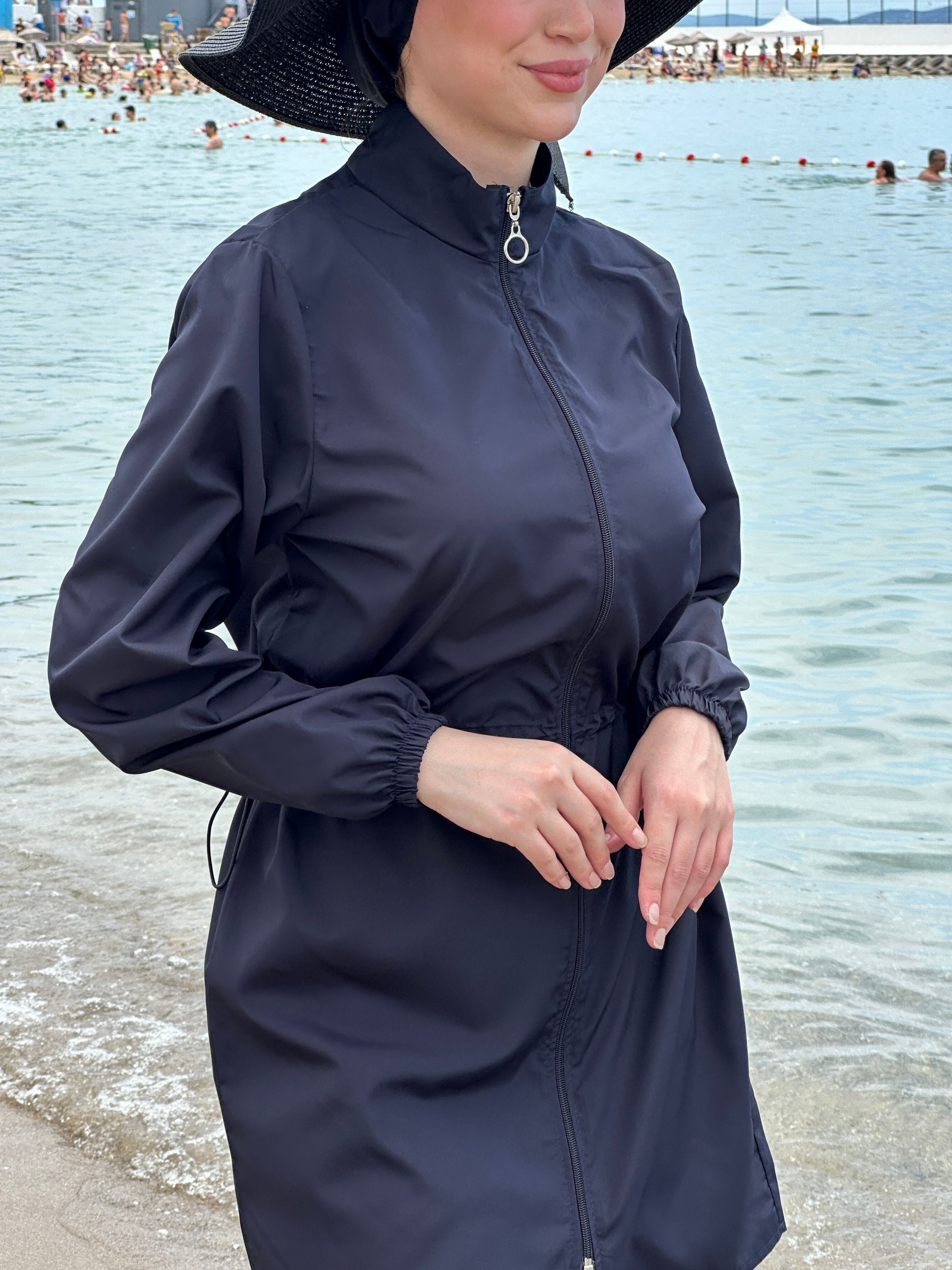 Lacivert Düz Haşema 