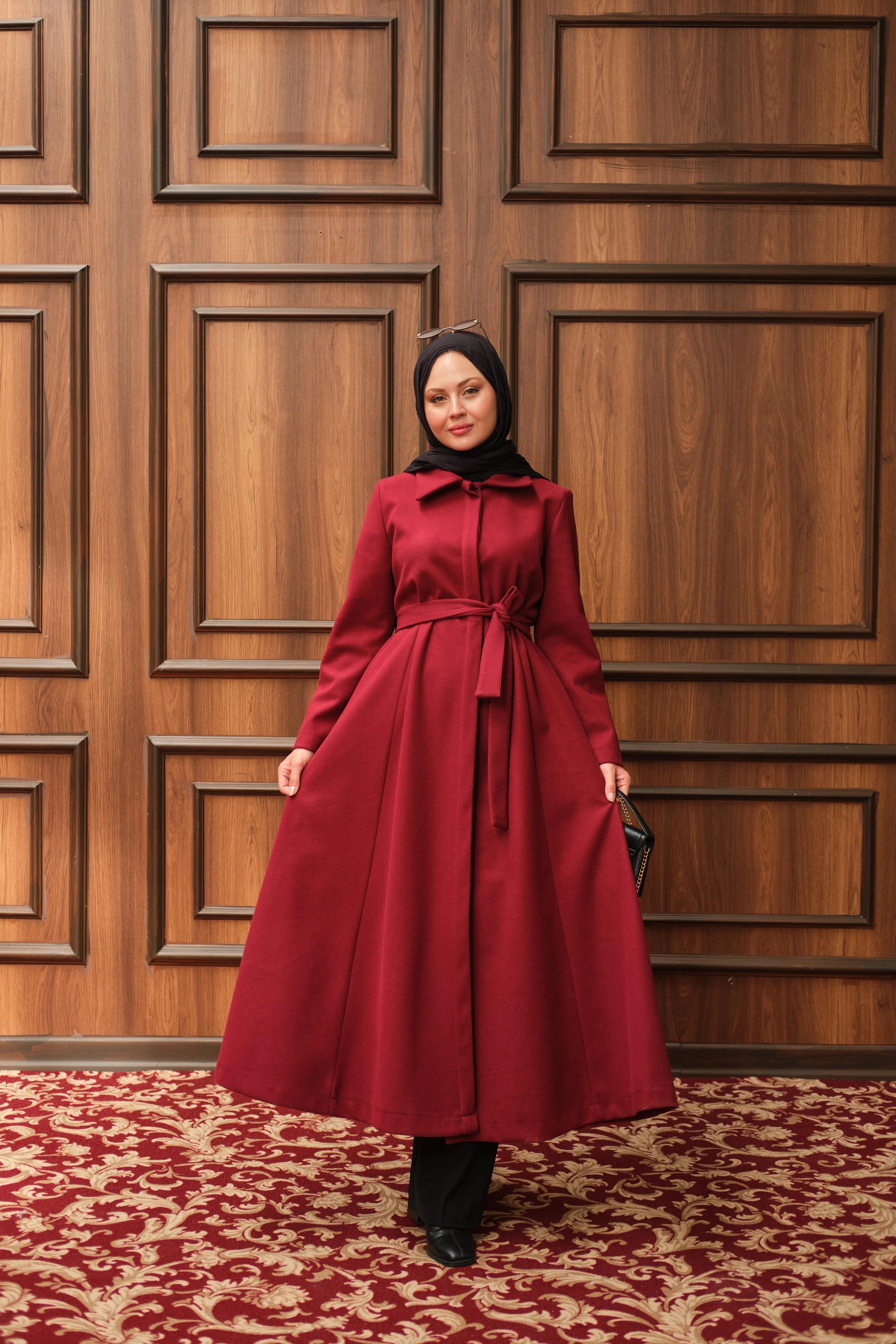 Elora Kaşe Kaban - Bordo