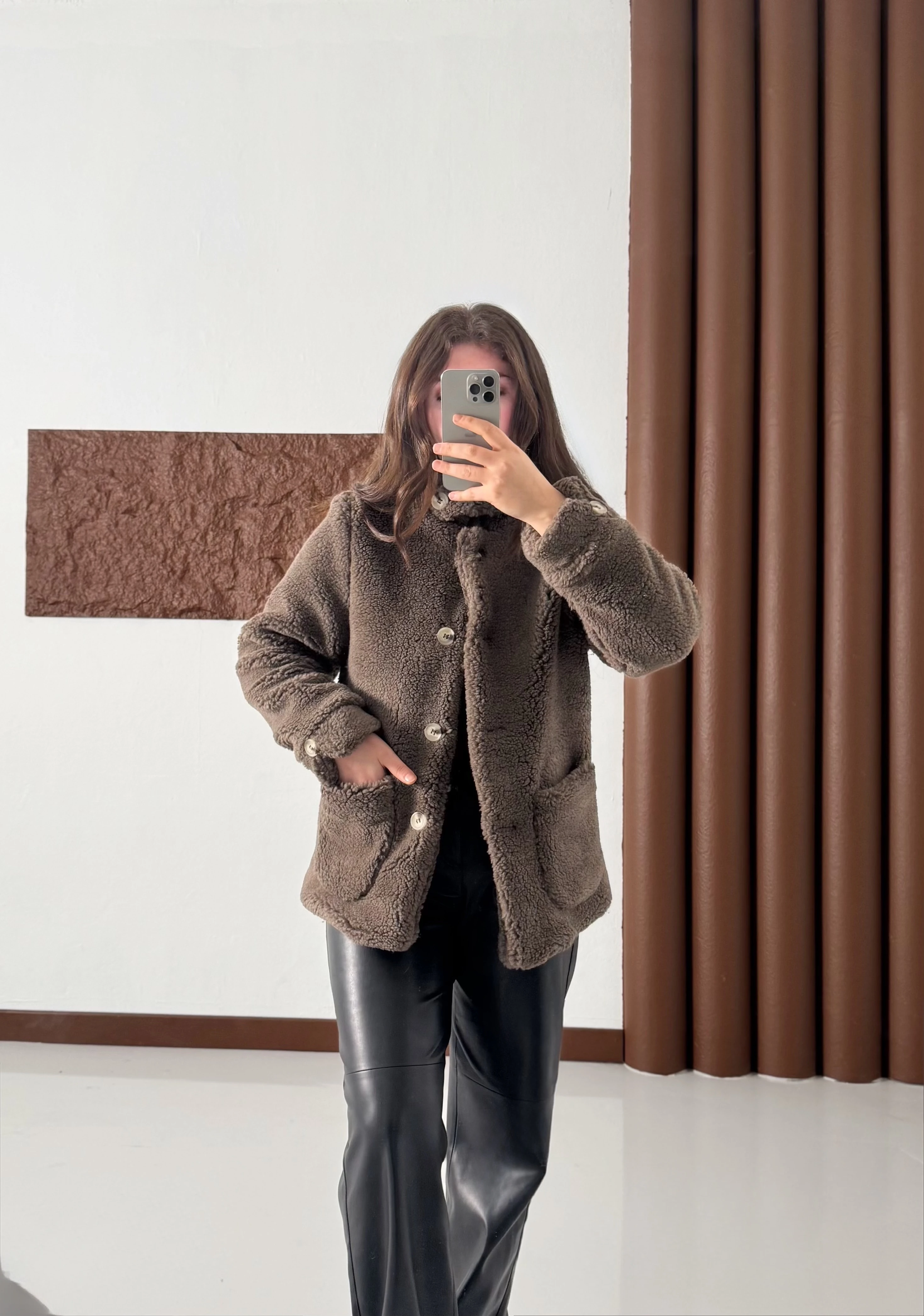 Teddy Kumaş Peluş Mont