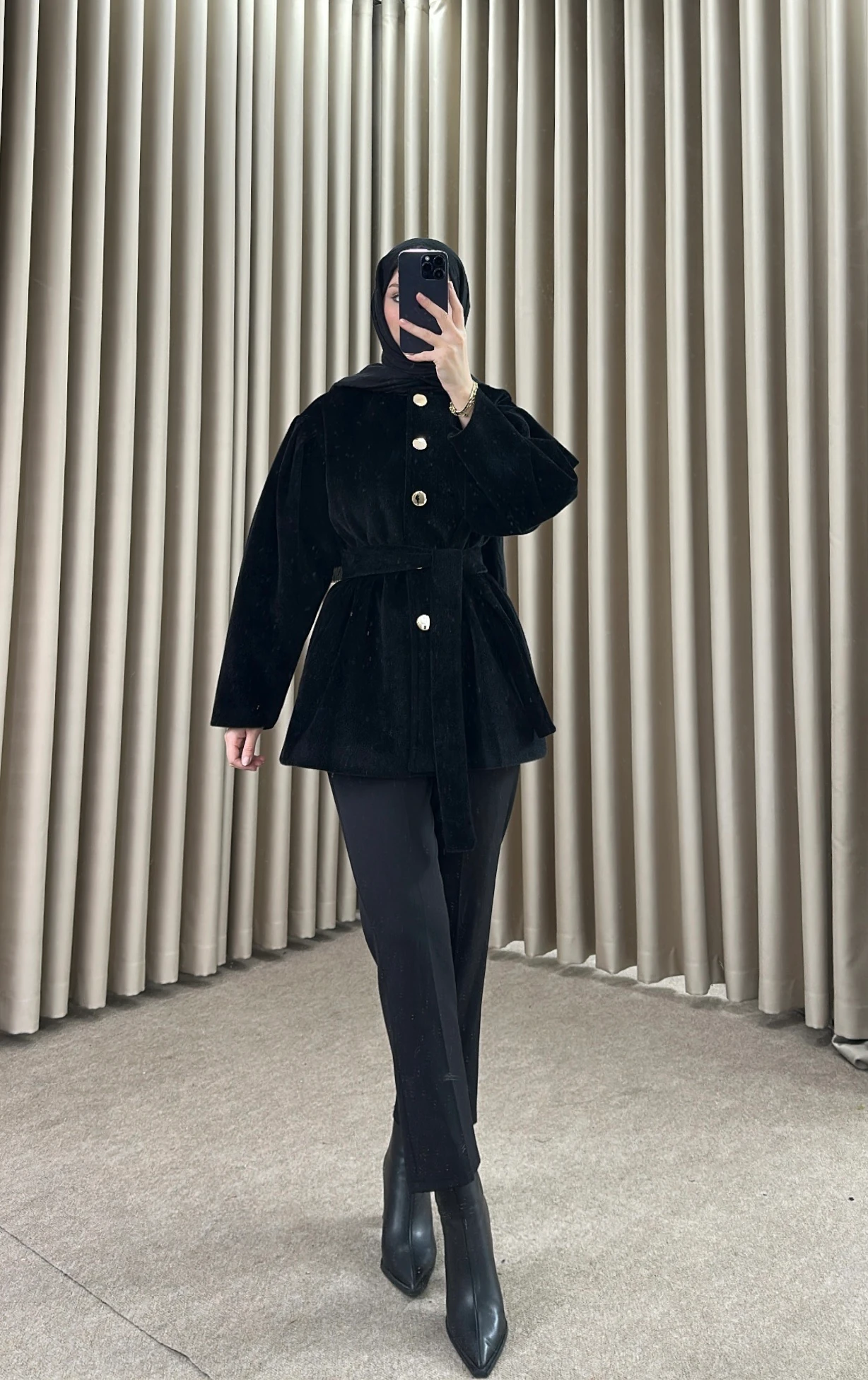 Sond Kaşe Kaban Siyah K73