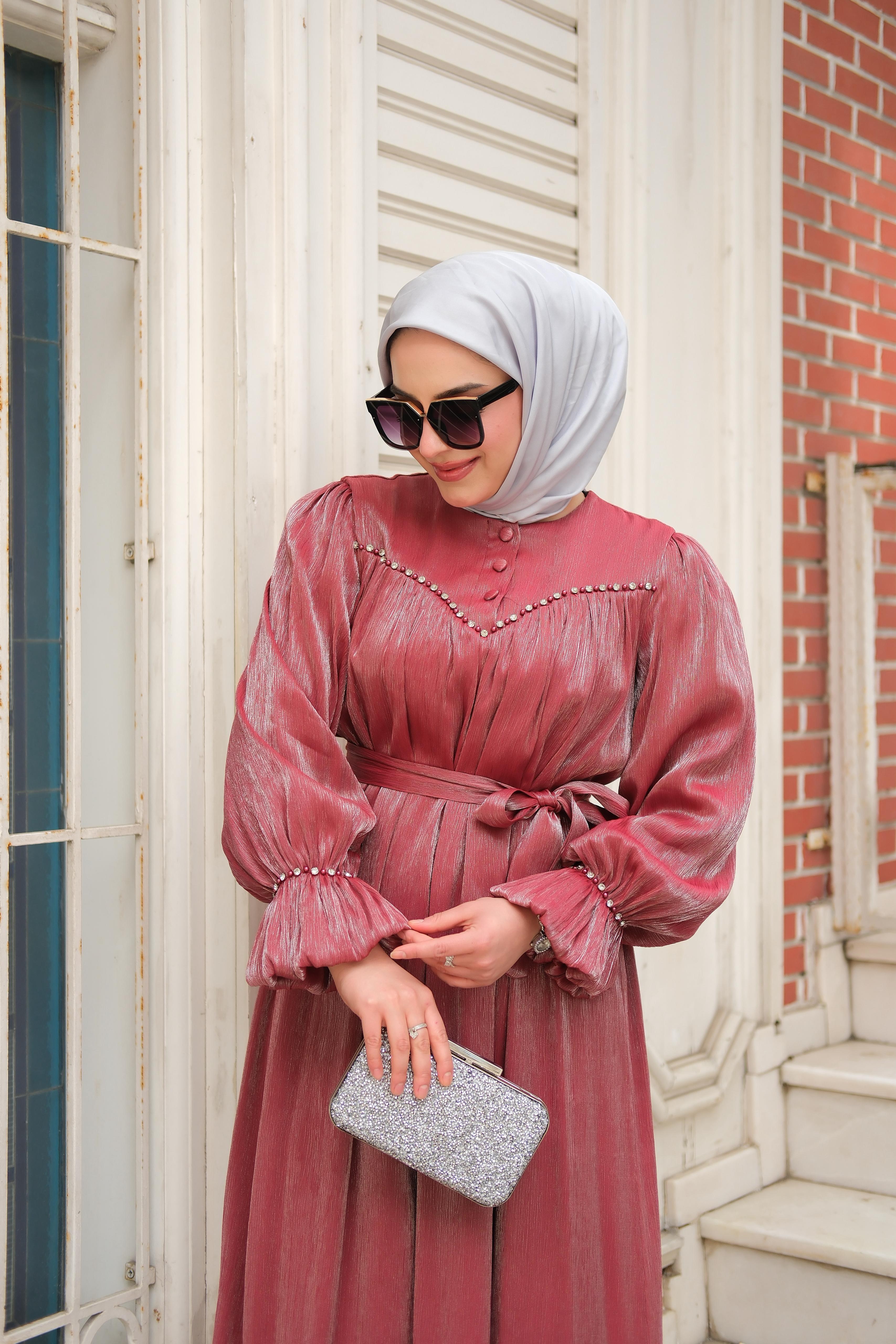 Lasy Siina Elbise Bordo ELB42