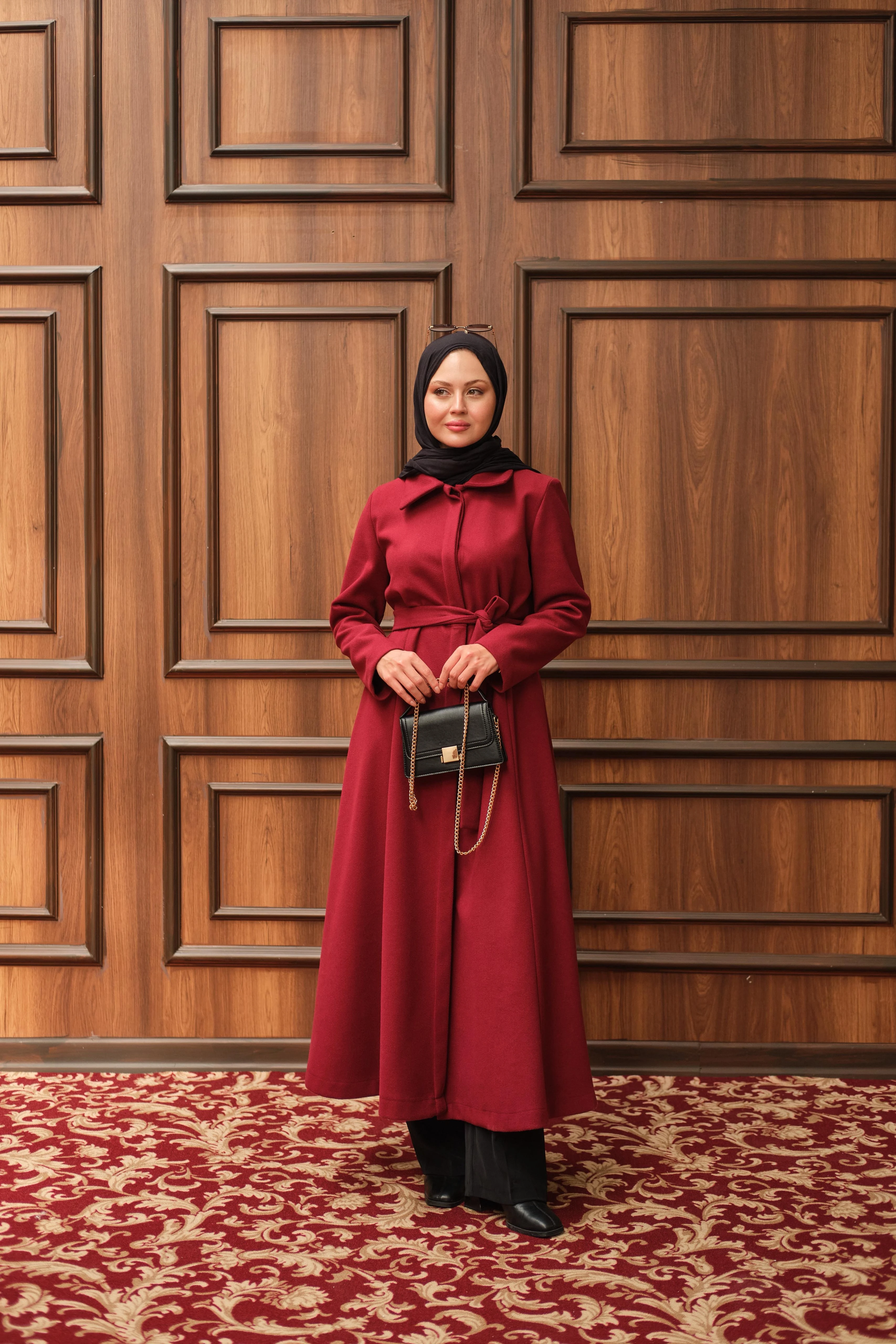 Elora Kaşe Kaban - Bordo