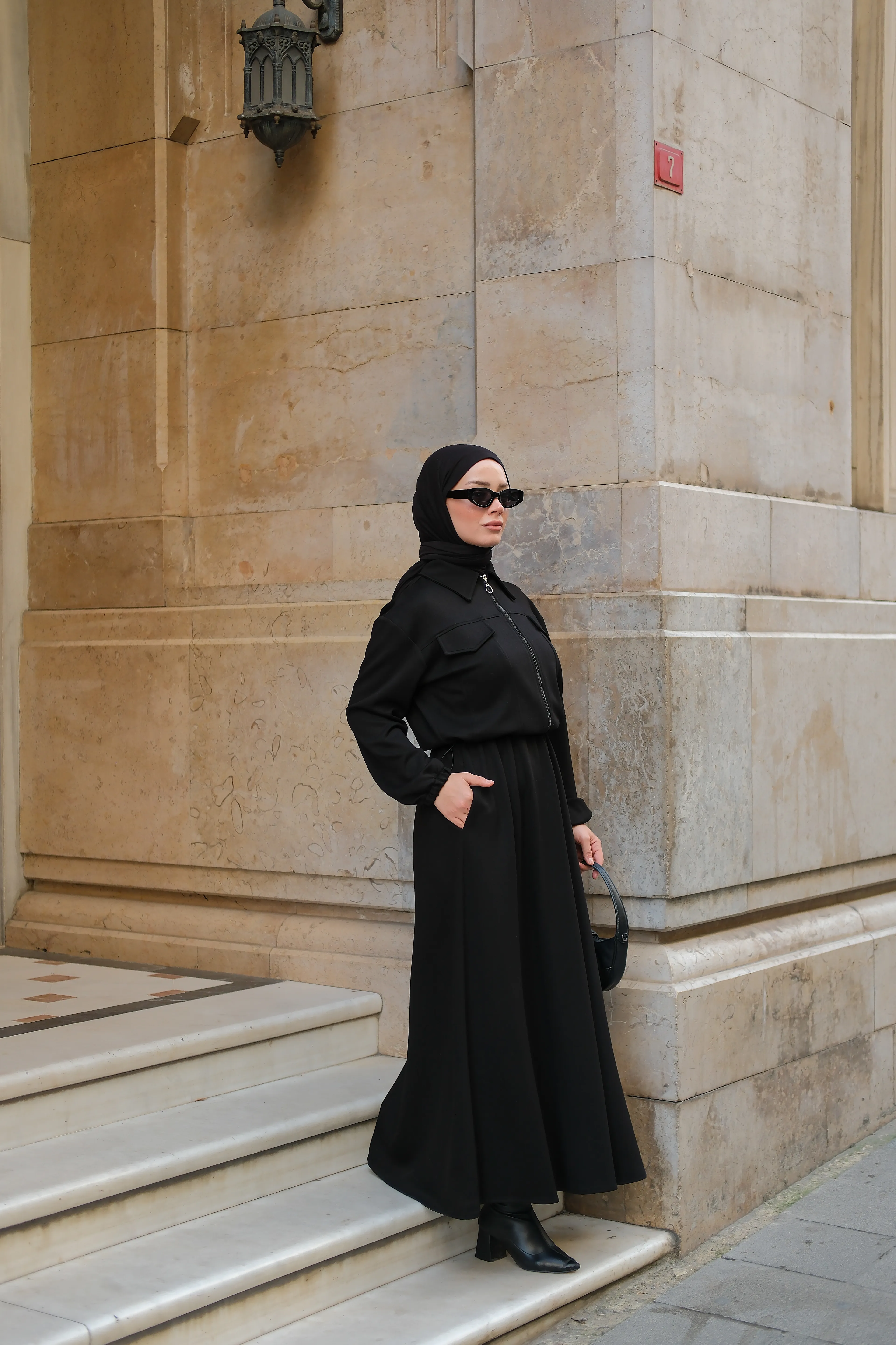 Zoya fermuar Detaylı Oysho Takım-Siyah