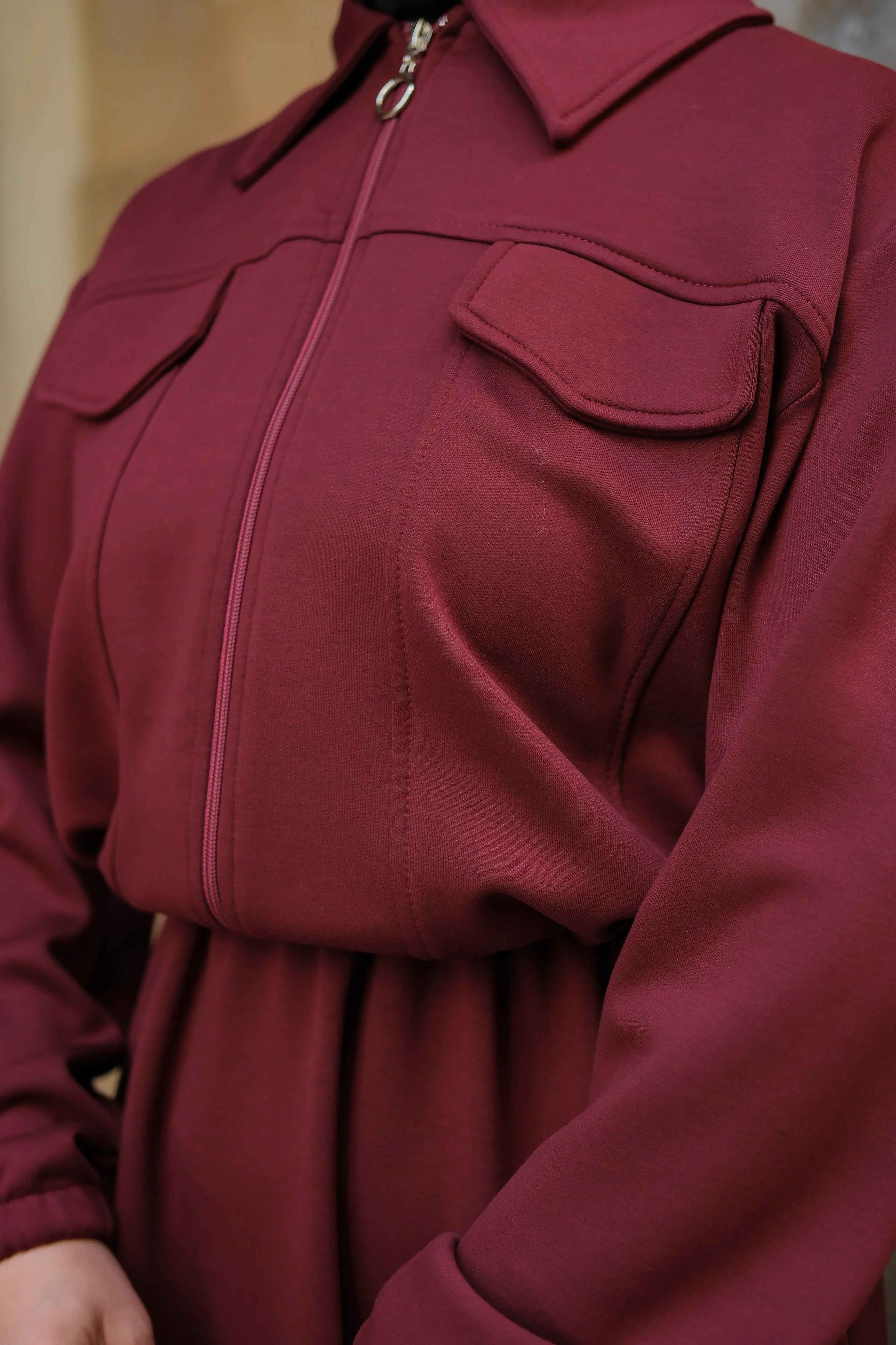 Zoya fermuar Detaylı Oysho Takım-Bordo