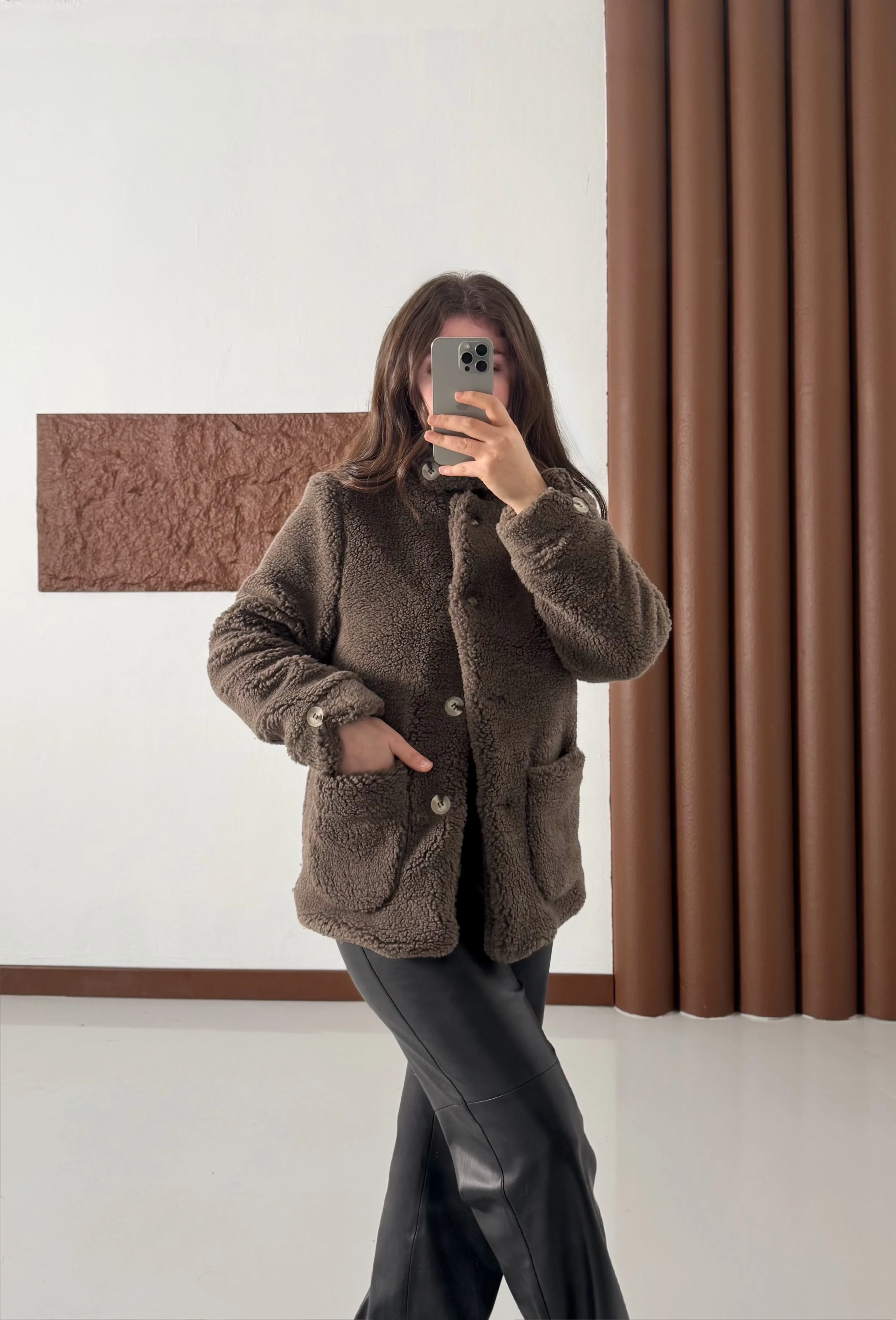 Teddy Kumaş Peluş Mont