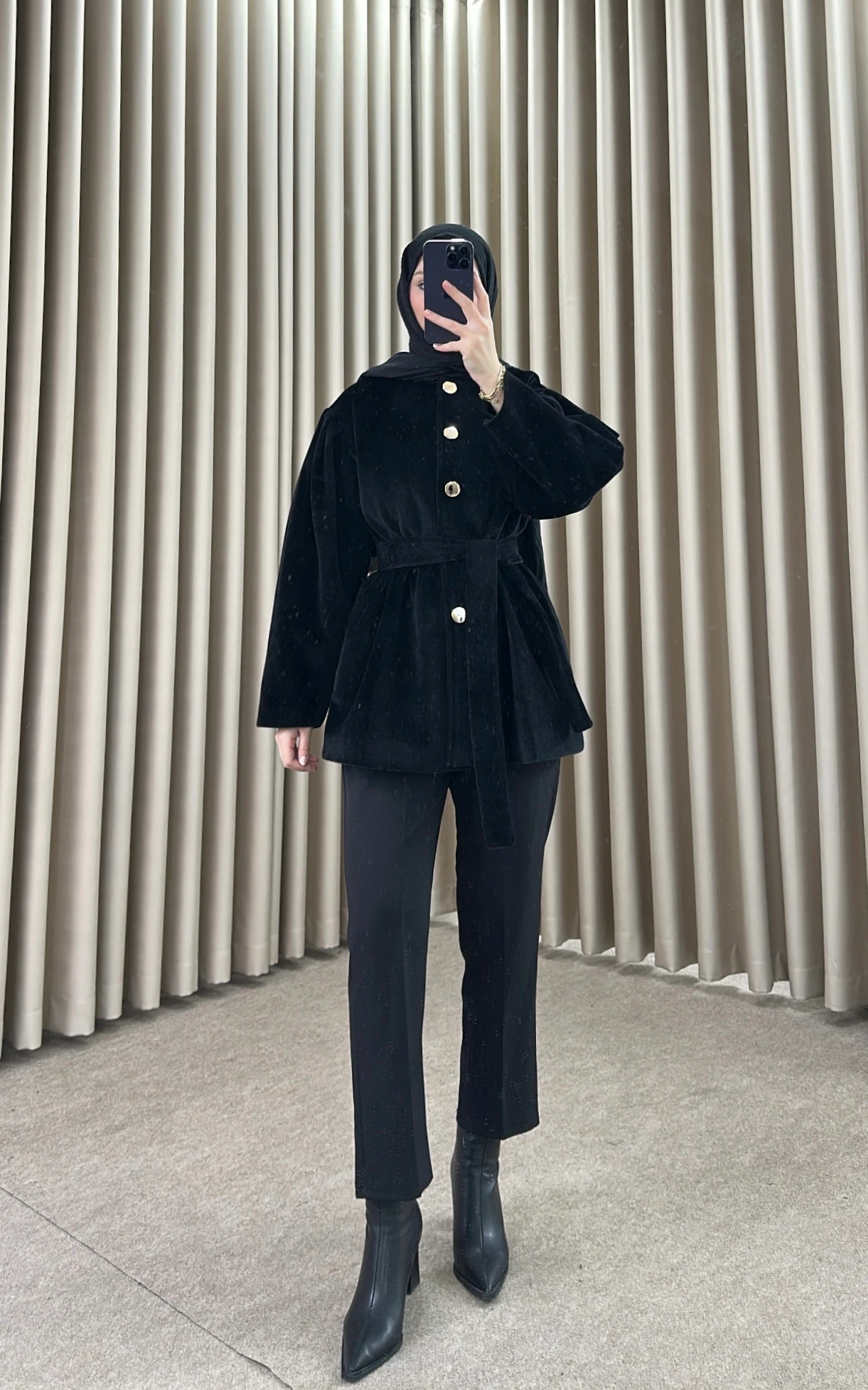 Sond Kaşe Kaban Siyah K73